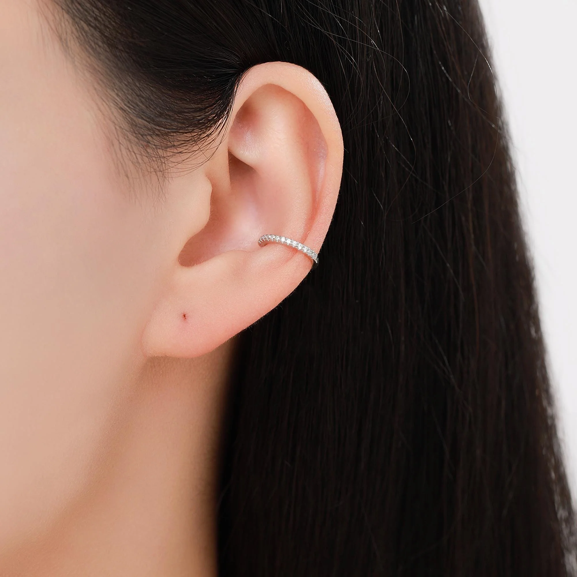 Sterling Silver CZ Ear Cuffs, No Piercing Earrings, Gold, Rose Gold or Silver Finish, For None-Pieced Earrings, Wrap Earrings - Image 8