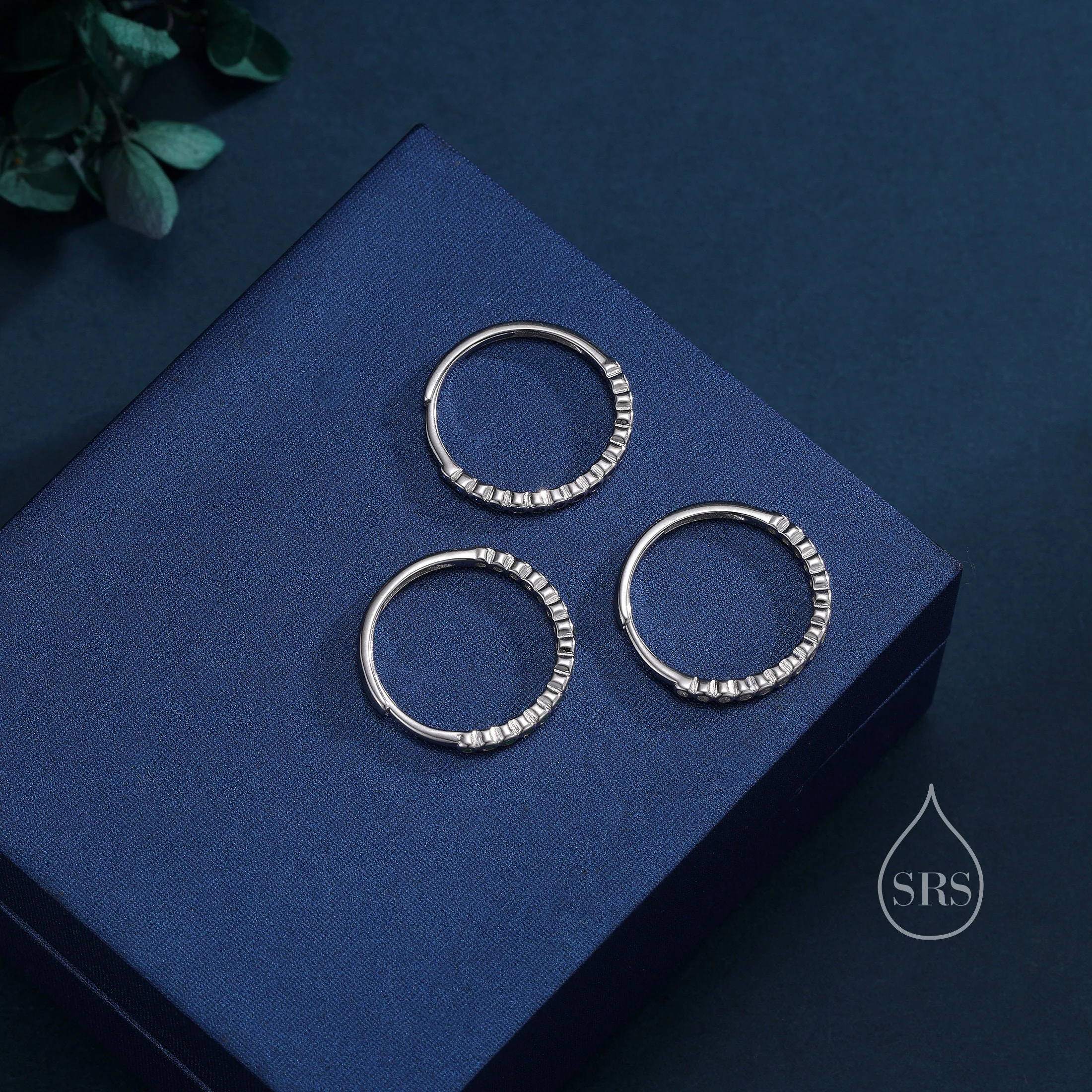 Sterling Silver Delicate CZ Bezel Ring, CZ Half Eternity Ring, Half Infinity Ring, Adjustable Sized Ring, Stacking Rings, - Image 9