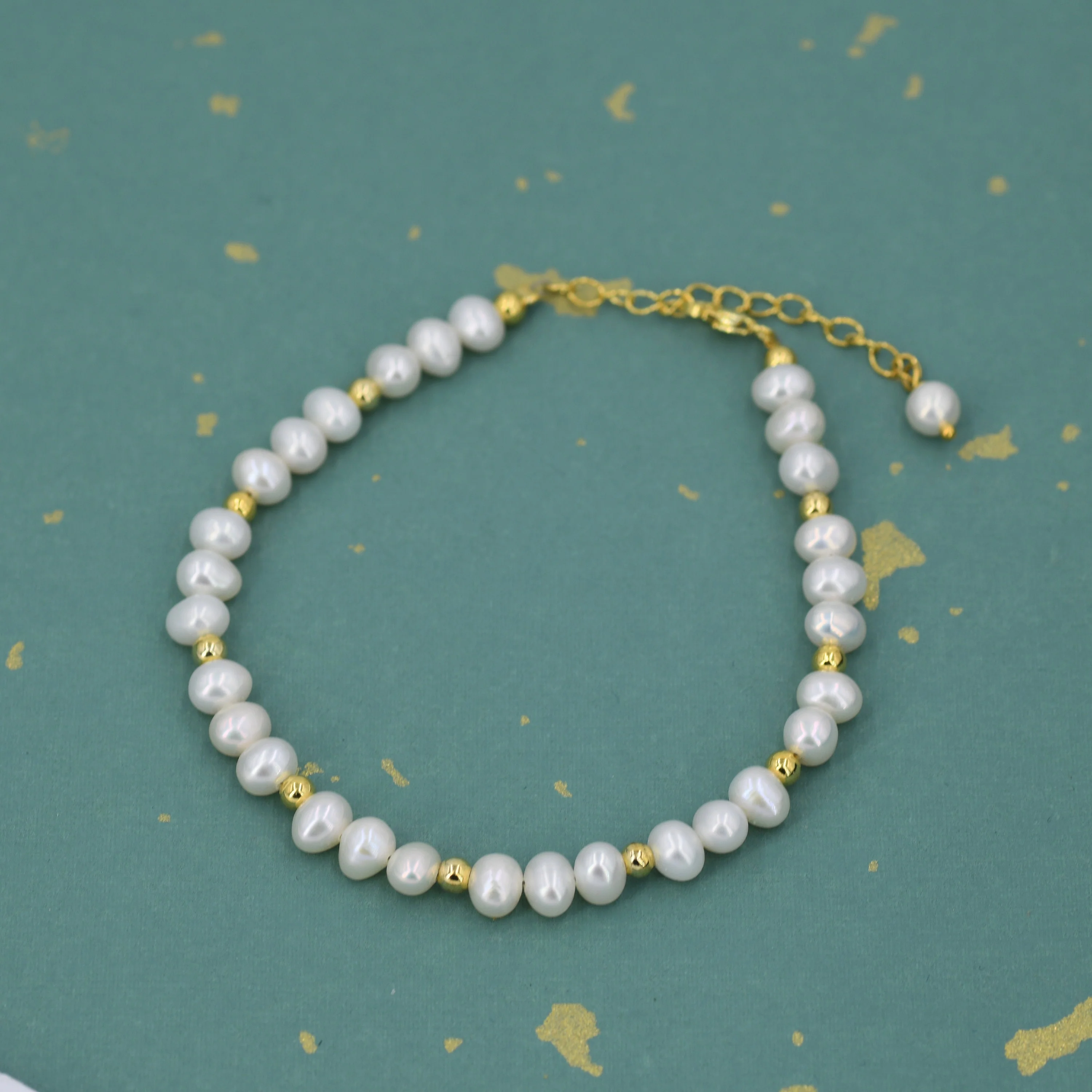 Sterling Silver Freshwater Pearl Beaded Bracelet, Silver or Gold, Genuine Fresh Water Pearls, Natural Pearl Bracelet, Ivory Pearls - Image 8