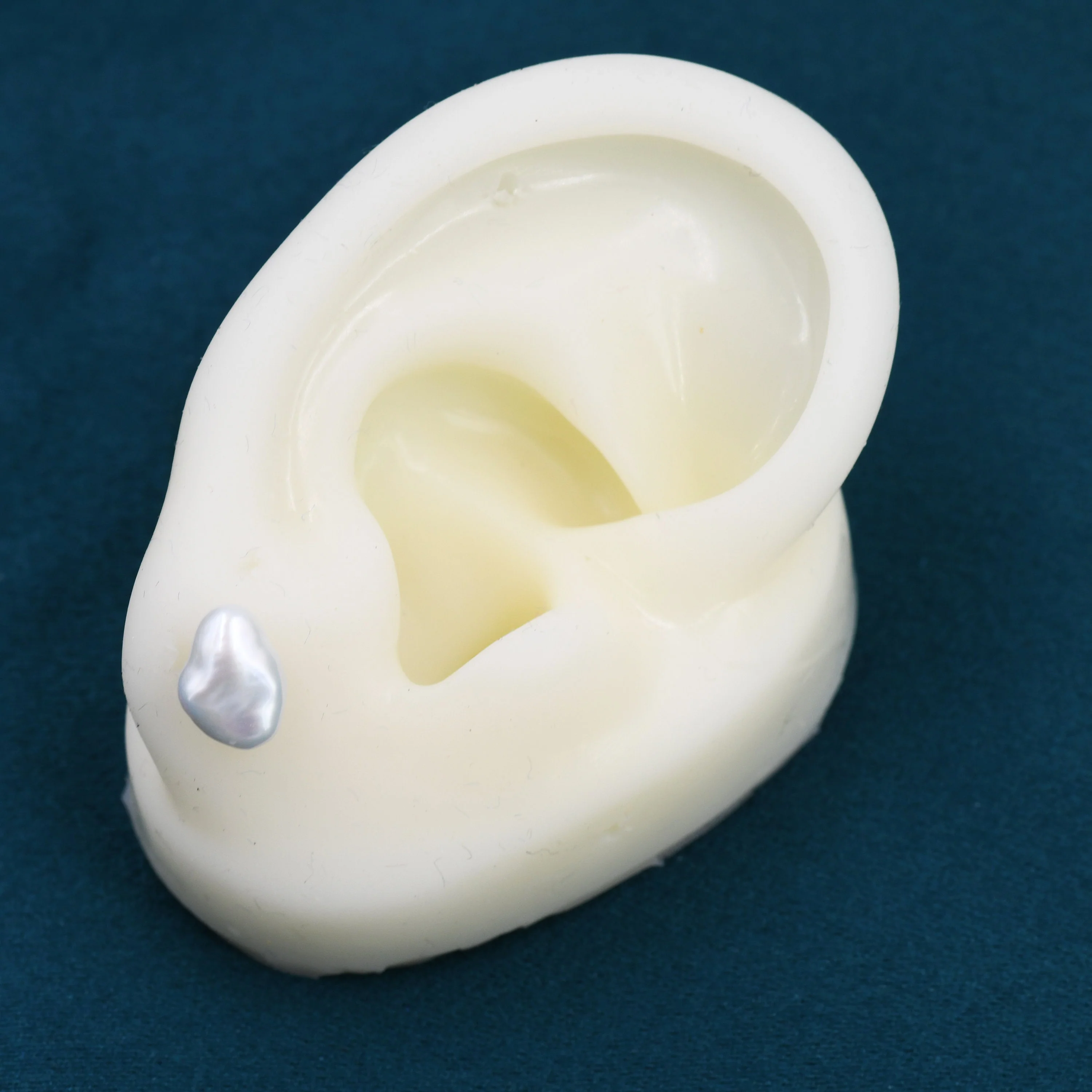 Sterling Silver Genuine Baroque Pearl Stud Earrings,  8mm, Natural Pearl Earrings, Irregular Shape Keshi Pearl Earrings - Image 9