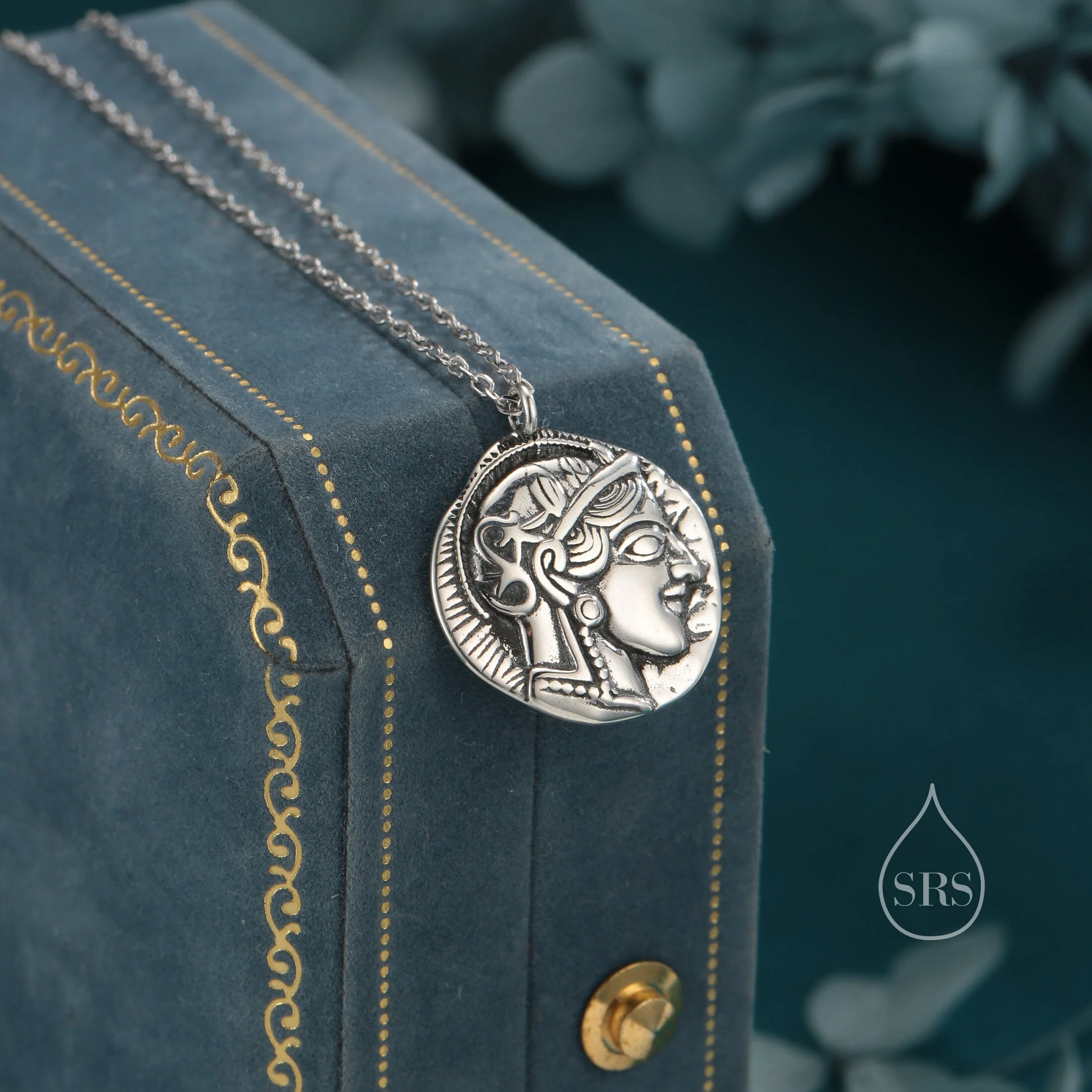 Sterling Silver Greek Coin Pendant Necklace - Attica Tetradrachm Inspired Necklace, Ancient Greek Coin Inspired, Single Sided Casted - Image 6