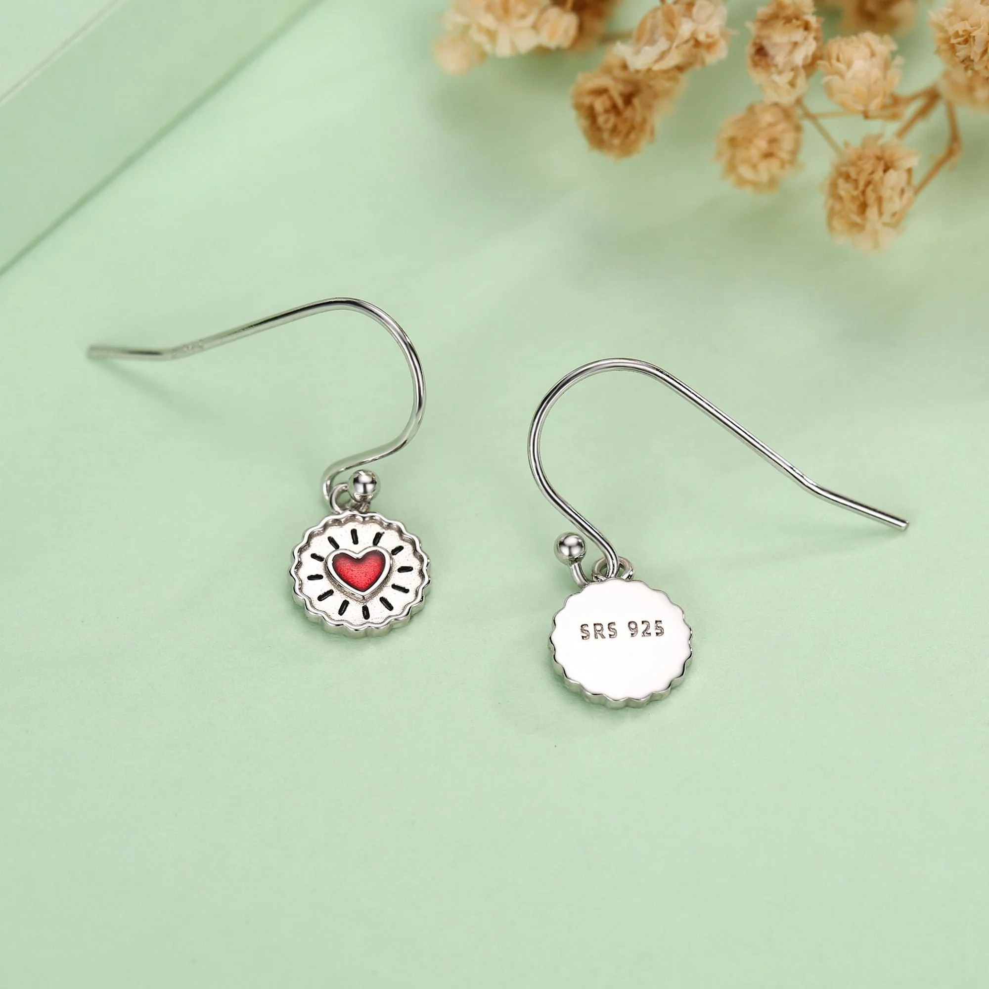 Sterling Silver Jam Biscuit Drop Earrings - Image 4