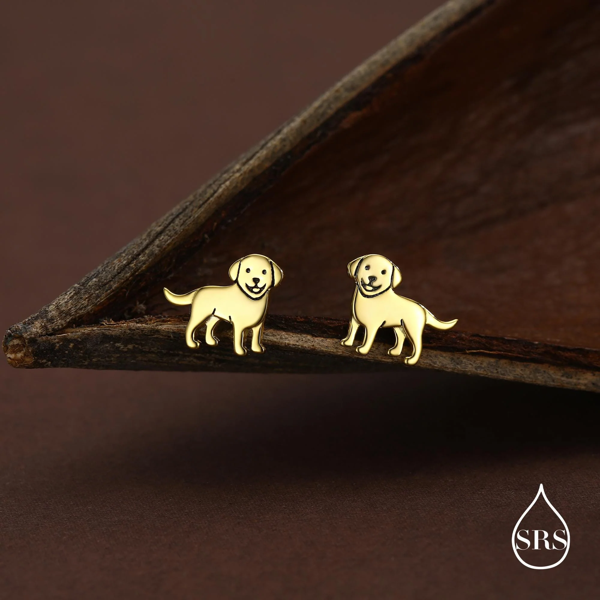 Sterling Silver Labrador Puppy Stud Earrings - Image 5