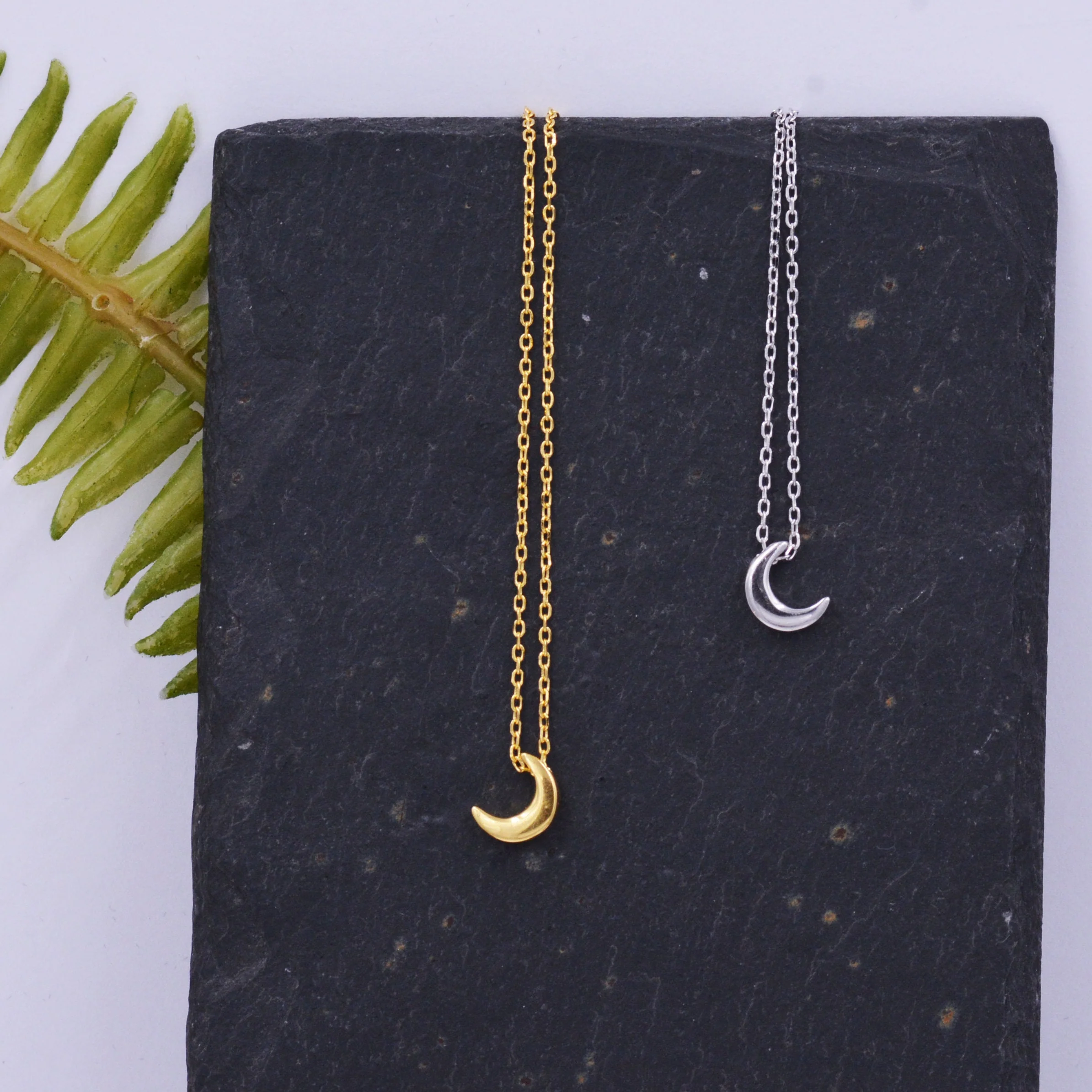 Extra Tiny Sterling Silver Little Crescent Moon Pendant Necklace, Silver or Gold, Celestial Jewellery - Image 7