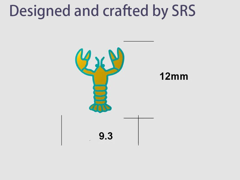 Sterling Silver Lobster Stud Earrings, Ocean Creature Earrings, Cute and Quirky - Image 10