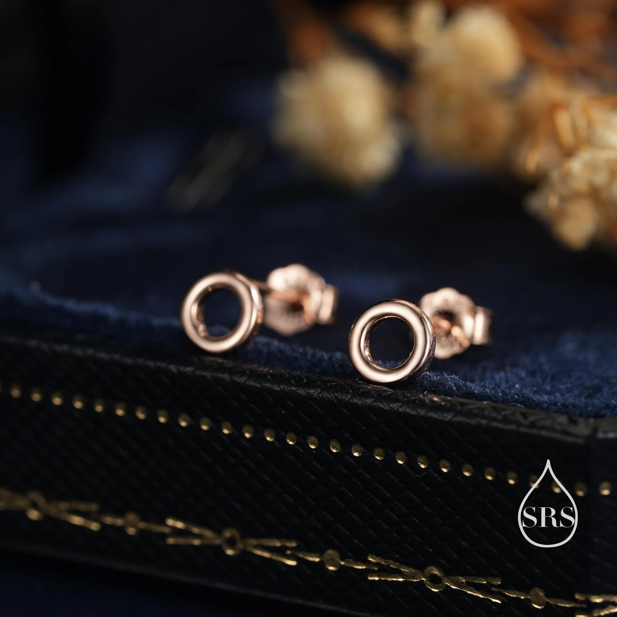 Sterling Silver Minimalist Open Circle Stud Earrings in Sterling Silver - Minimalist Geometric Design, Silver, Gold or Rose Gold - Image 7