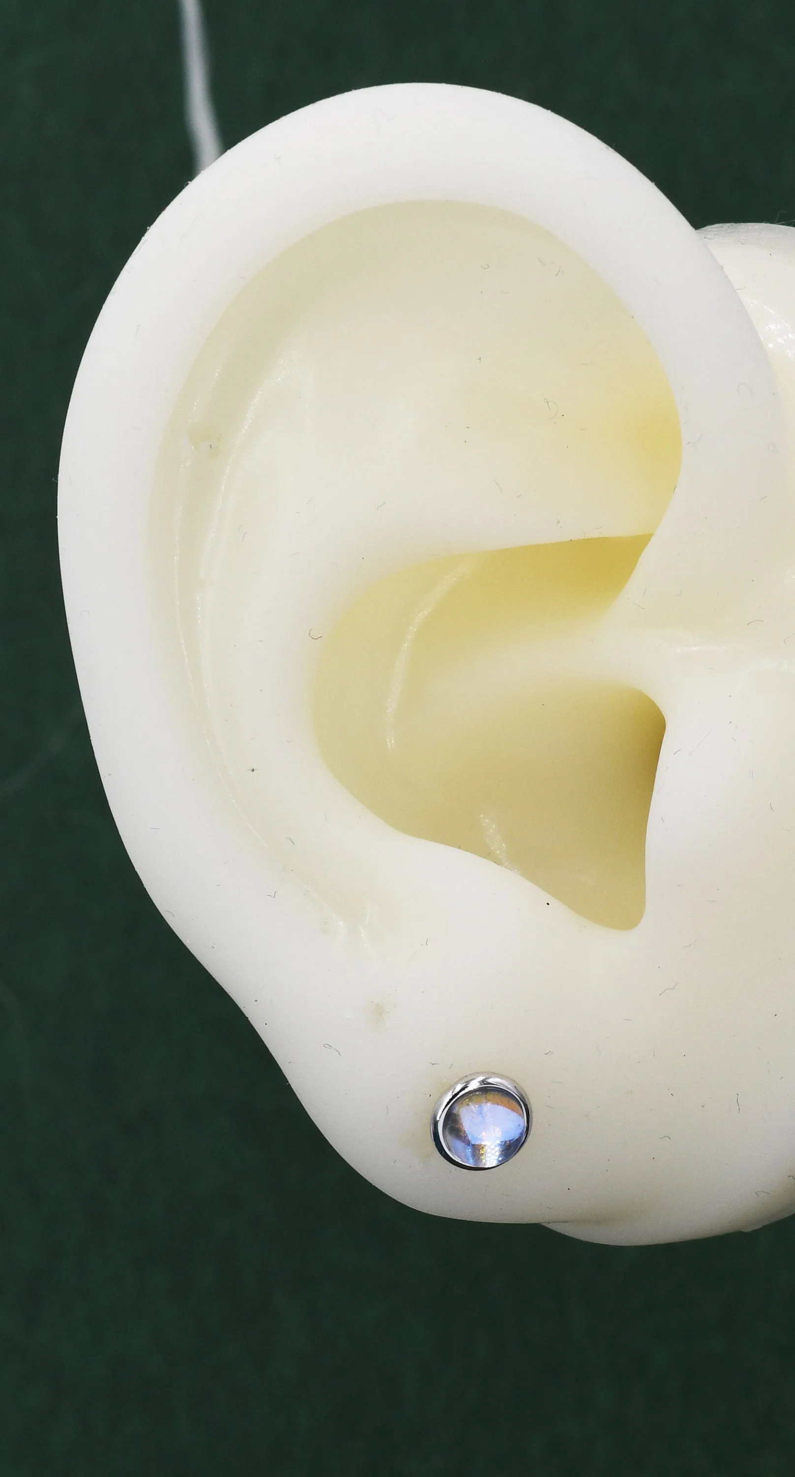 Sterling Silver Moonstone Stud Earrings, Gold or Silver, 4mm Simulated Moonstone Crystal Earrings, Minimalist - Image 9