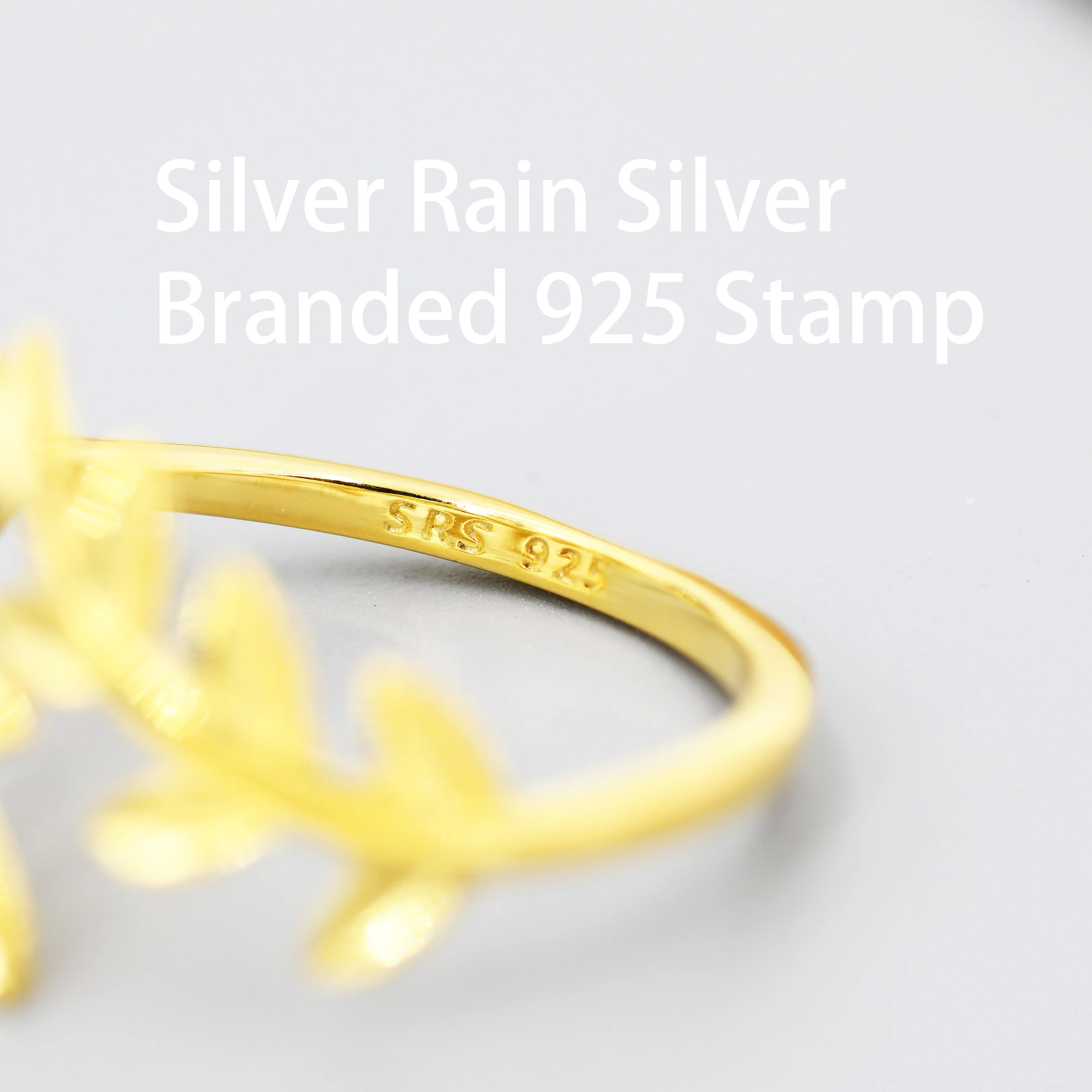 Sterling Silver Olive Leaf Ring, Adjustable Sized Ring, Friendship Ring, Olive Branch Nature Inspired Jewellery US 5 - 8 - Image 8
