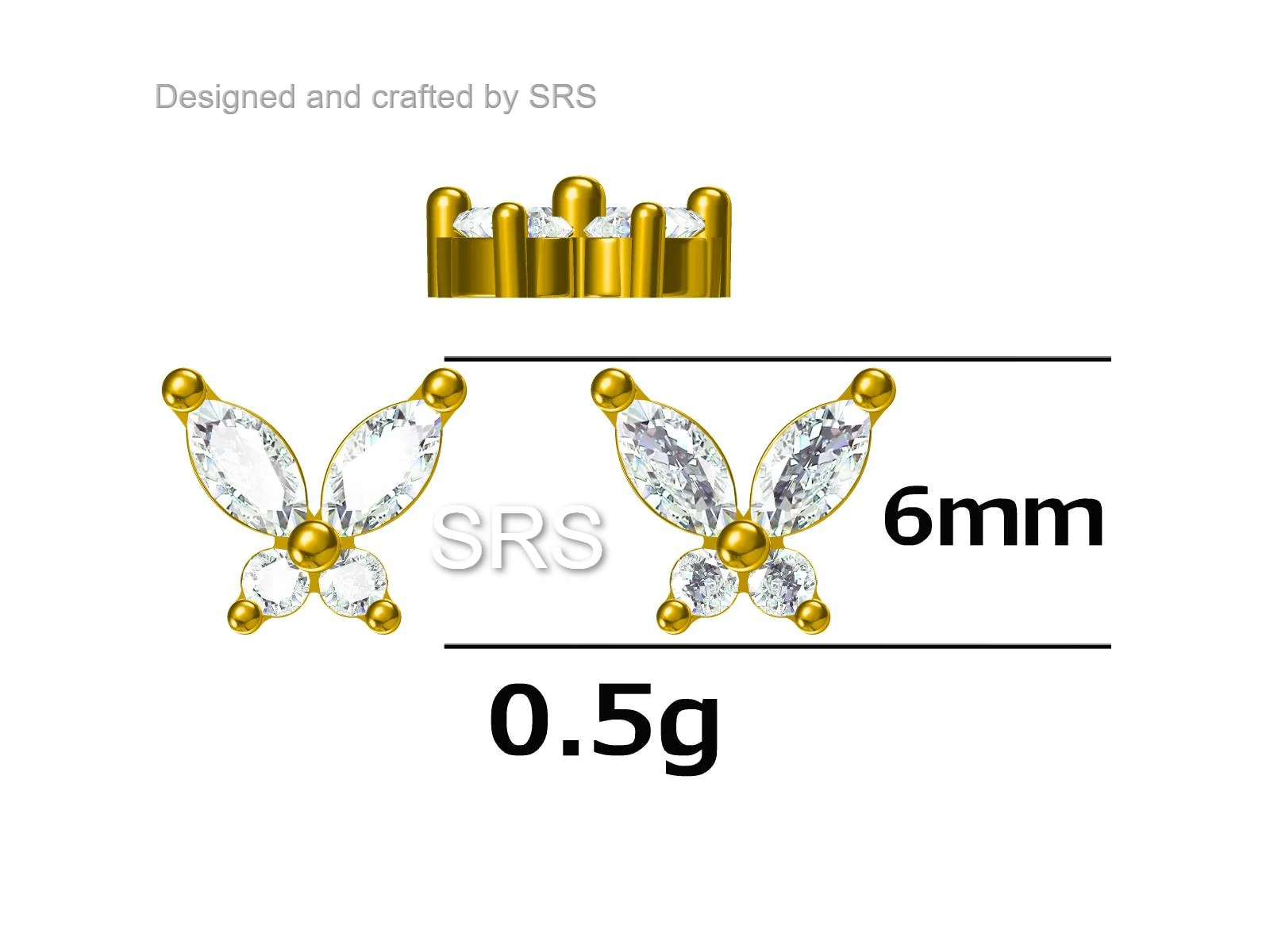 Sterling Silver Opal Pink CZ Butterfly Stud Earrings,  Gold or Silver or Rose Gold, Marquise CZ Earrings,  Butterfly Earrings - Image 10