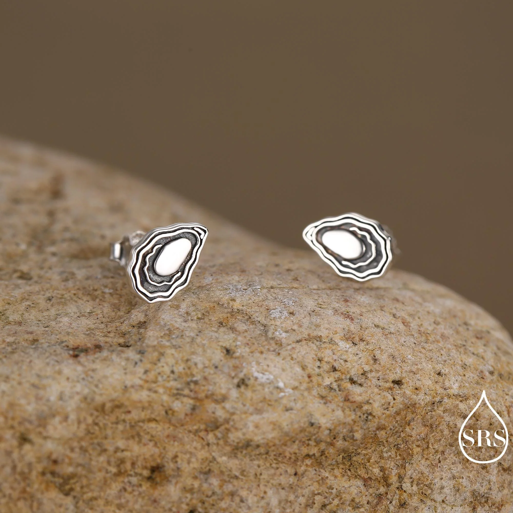 Sterling Silver Oyster Stud Earrings, coastal jewellery, ocean-inspired style, Perfect for beach lovers and ocean dreamers - Image 3
