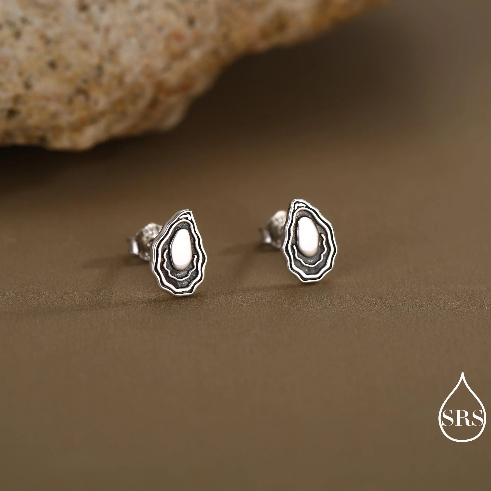 Sterling Silver Oyster Stud Earrings, coastal jewellery, ocean-inspired style, Perfect for beach lovers and ocean dreamers - Image 5