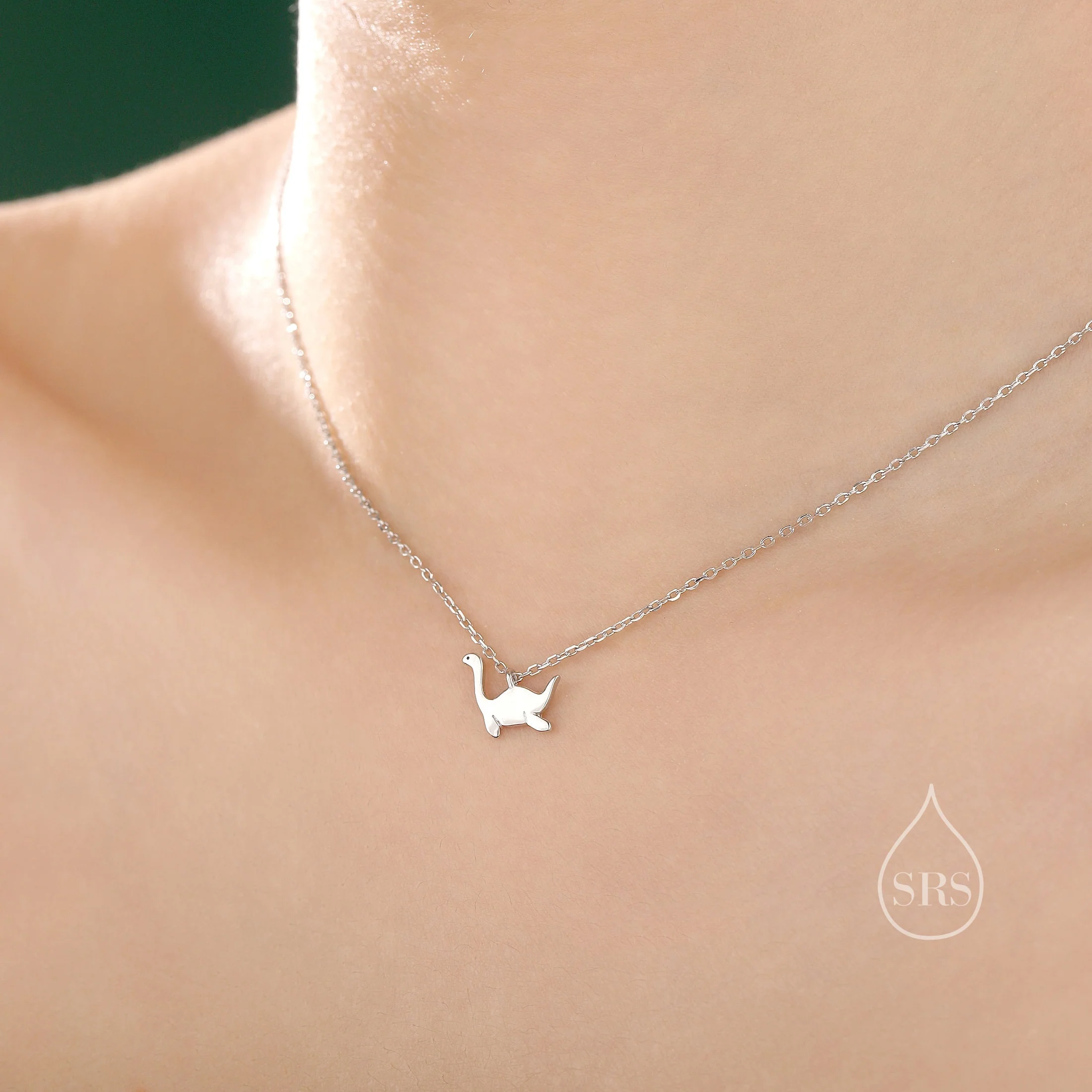Sterling Silver Plesiosaurus Dinosaur Plesiosaur Pendant Necklace, Silver or gold or Rose Gold, Loch Ness Monster Earrings, Nessie Earrings - Image 4