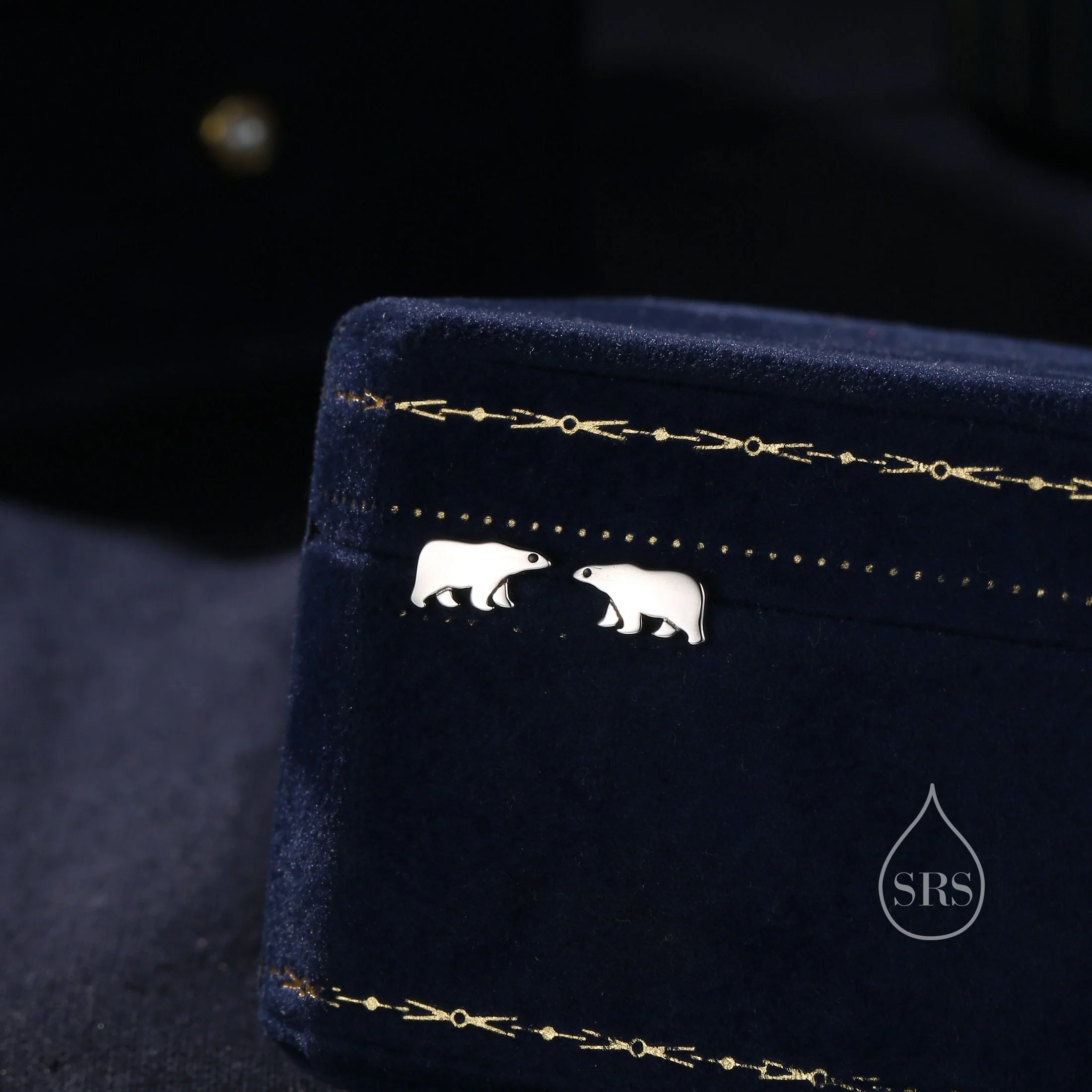 Sterling Silver Polar Bear Stud Earrings, Animal Earrings, Cute and Quirky - Image 5