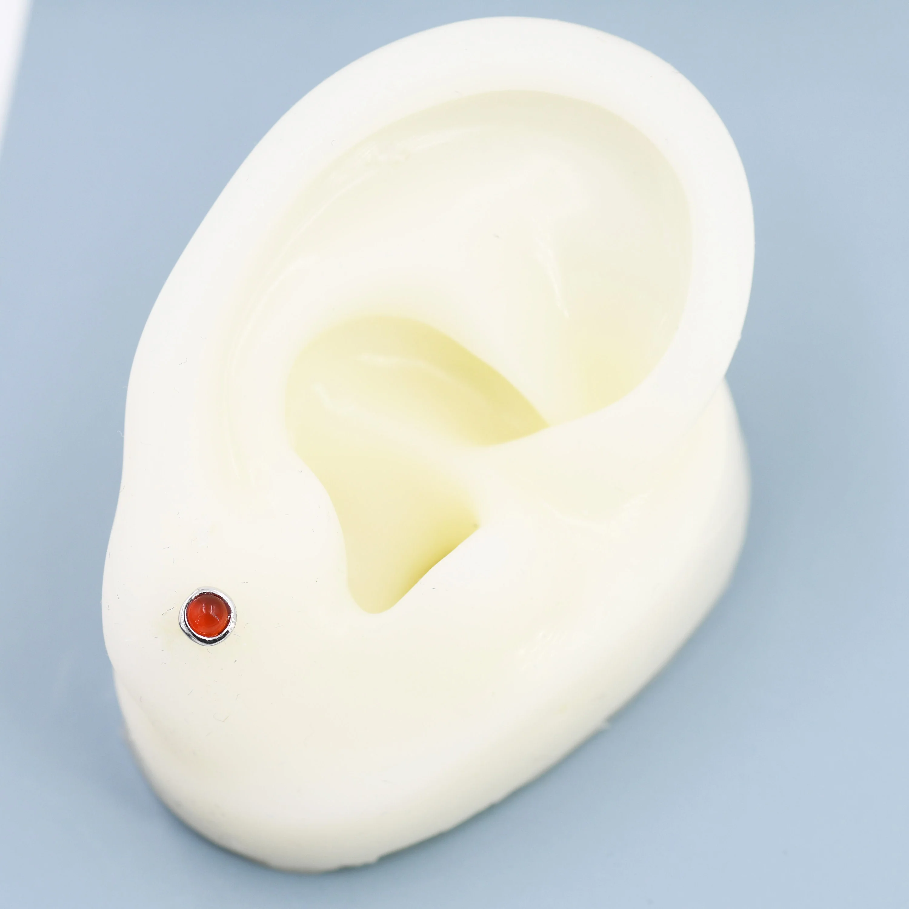 Sterling Silver Red Garnet Stud Earrings, 3mm Genuine Garnet Stone, Semi-precious Jewellery - Image 7