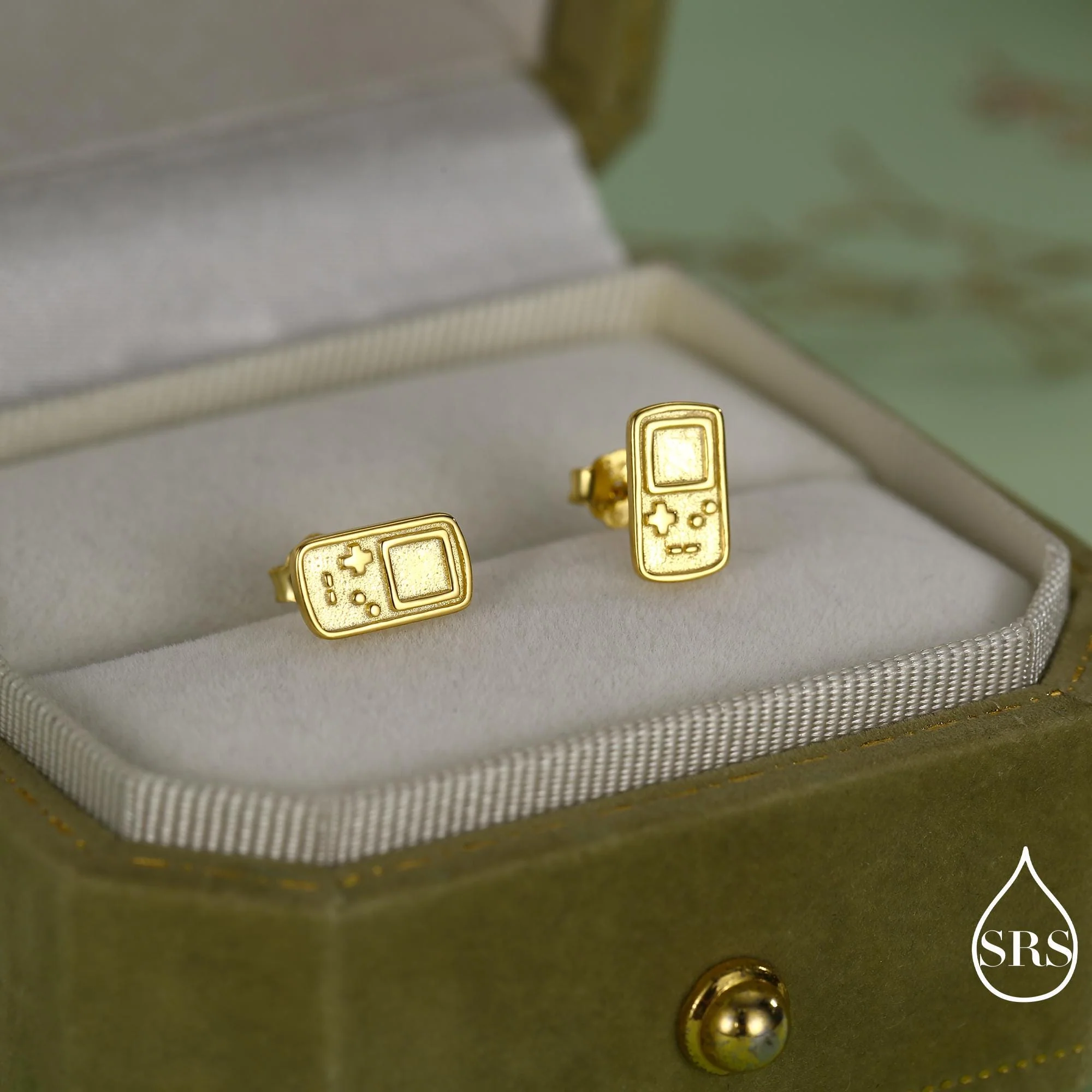 Sterling Silver Retro Game Console Stud Earrings, 90s Nostalgic Jewellery, Silver, Gold or Rose Gold Finish - Image 5
