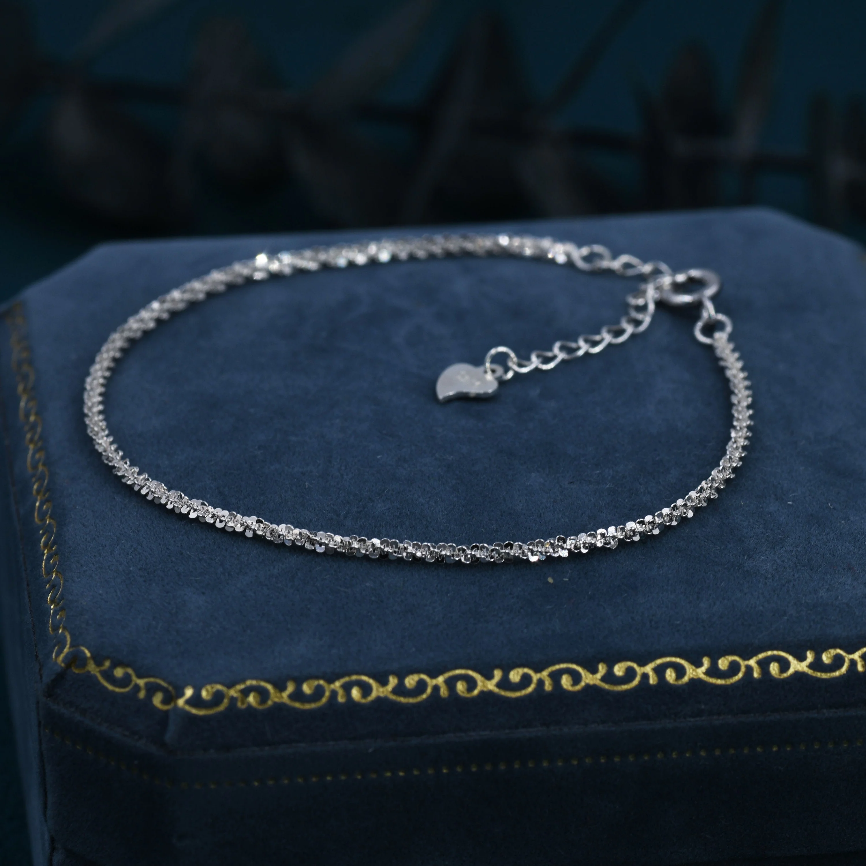 Sterling Silver Sparkle Chain Bracelet, Margarita Chain Bracelet, Sparkly Chain Bracelet, Sterling Silver Sparkling Chain - Image 3