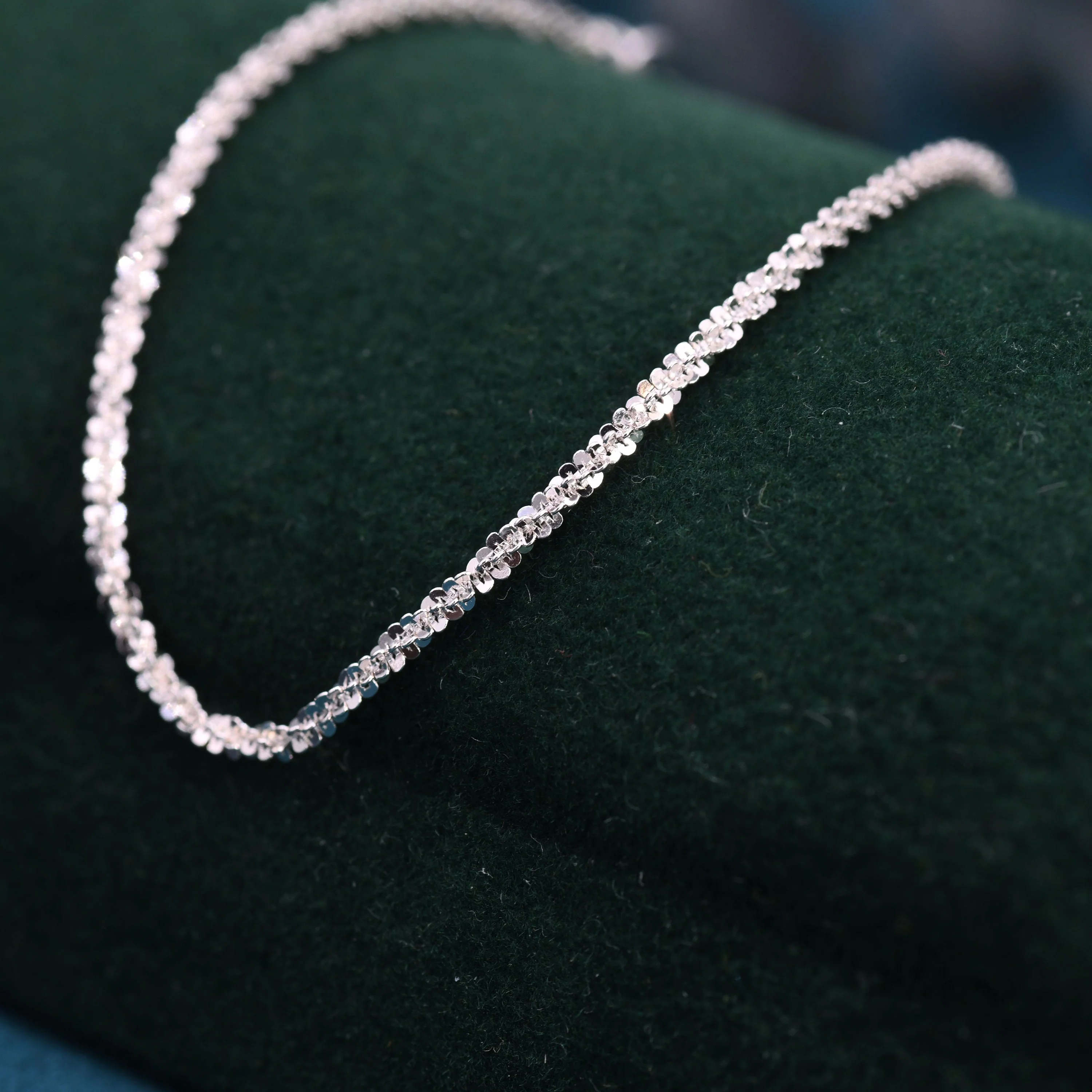Sterling Silver Sparkle Chain Bracelet, Margarita Chain Bracelet, Sparkly Chain Bracelet, Sterling Silver Sparkling Chain - Image 5