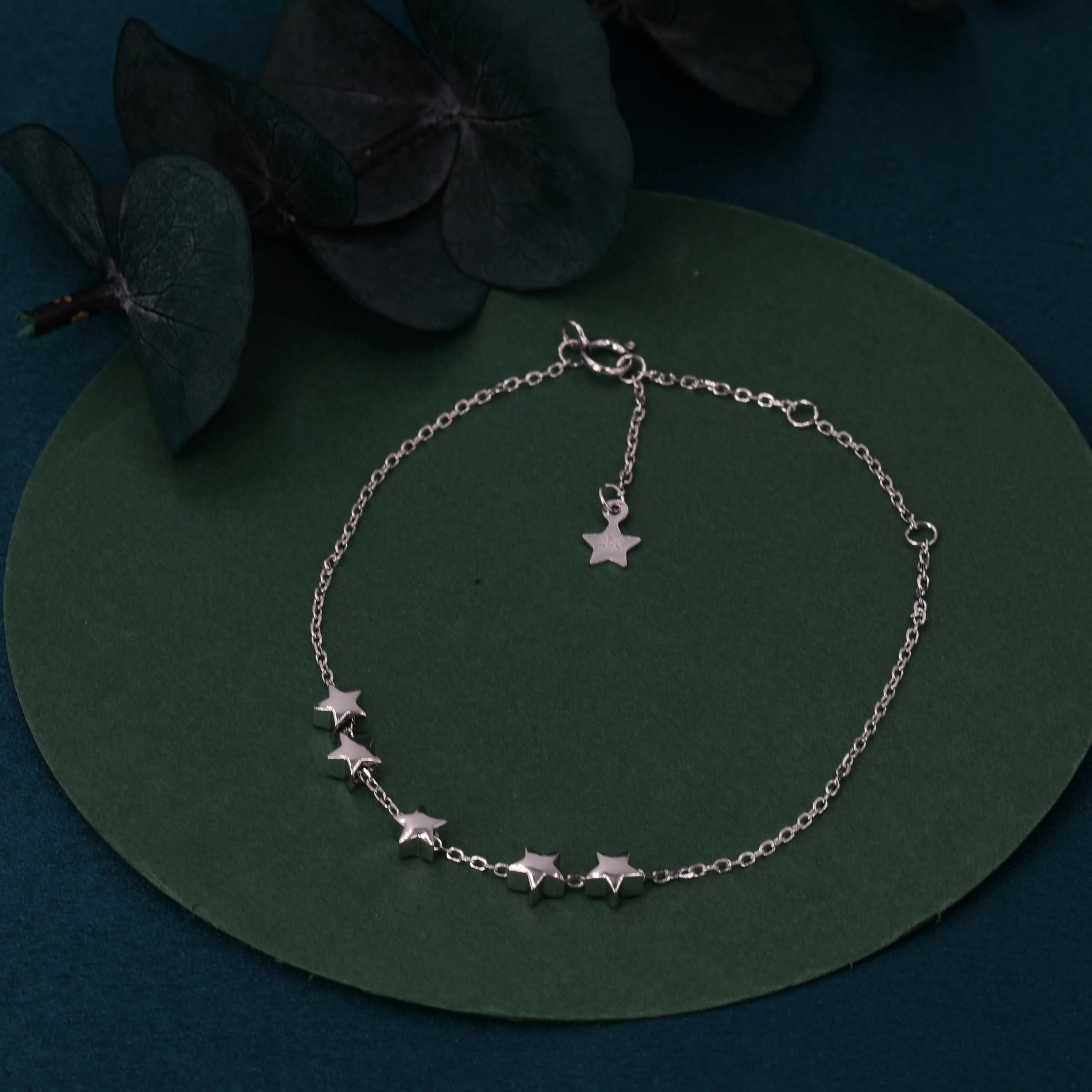 Sterling Silver Star Charm Bracelet, Choose Between Single Star up to 5 Stars, Silver or Gold or Rose Gold, Star Charm Bracelet, Celestial - Image 8