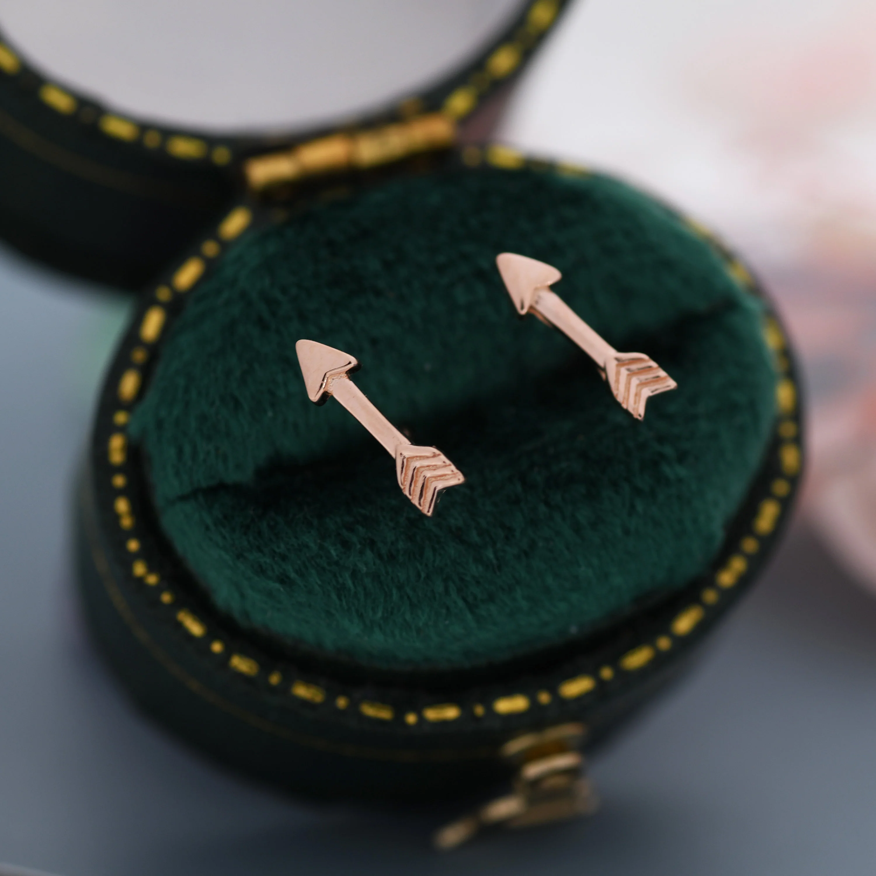 Sterling Silver Tiny Little Arrow Stud Earrings, Silver or Gold, Dainty, Cute, Quirky and Fun Jewellery - Image 8