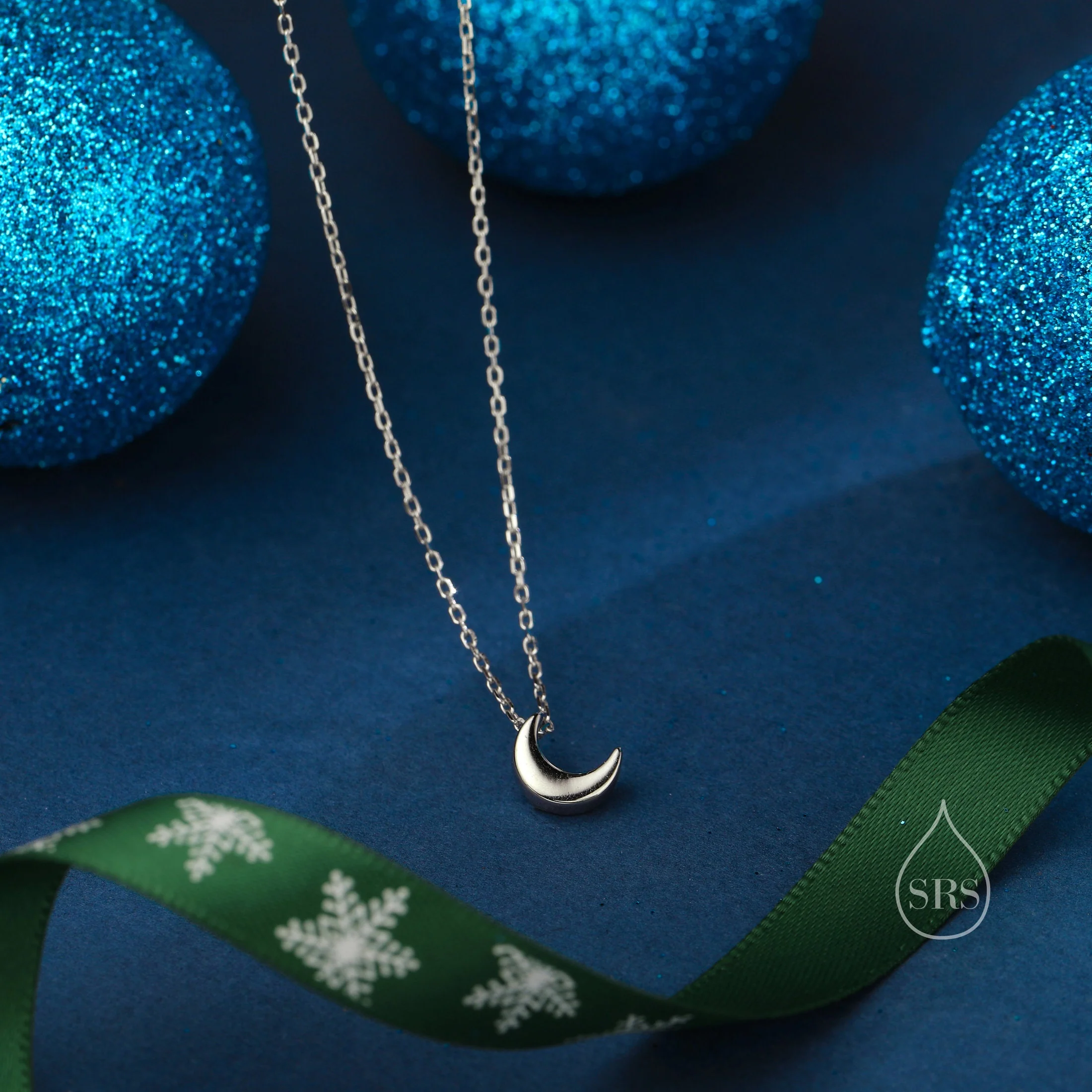Sterling Silver Tiny Little Crescent Moon Pendant Necklace, Delicate Celestial Jewellery, Minimalist - Image 4