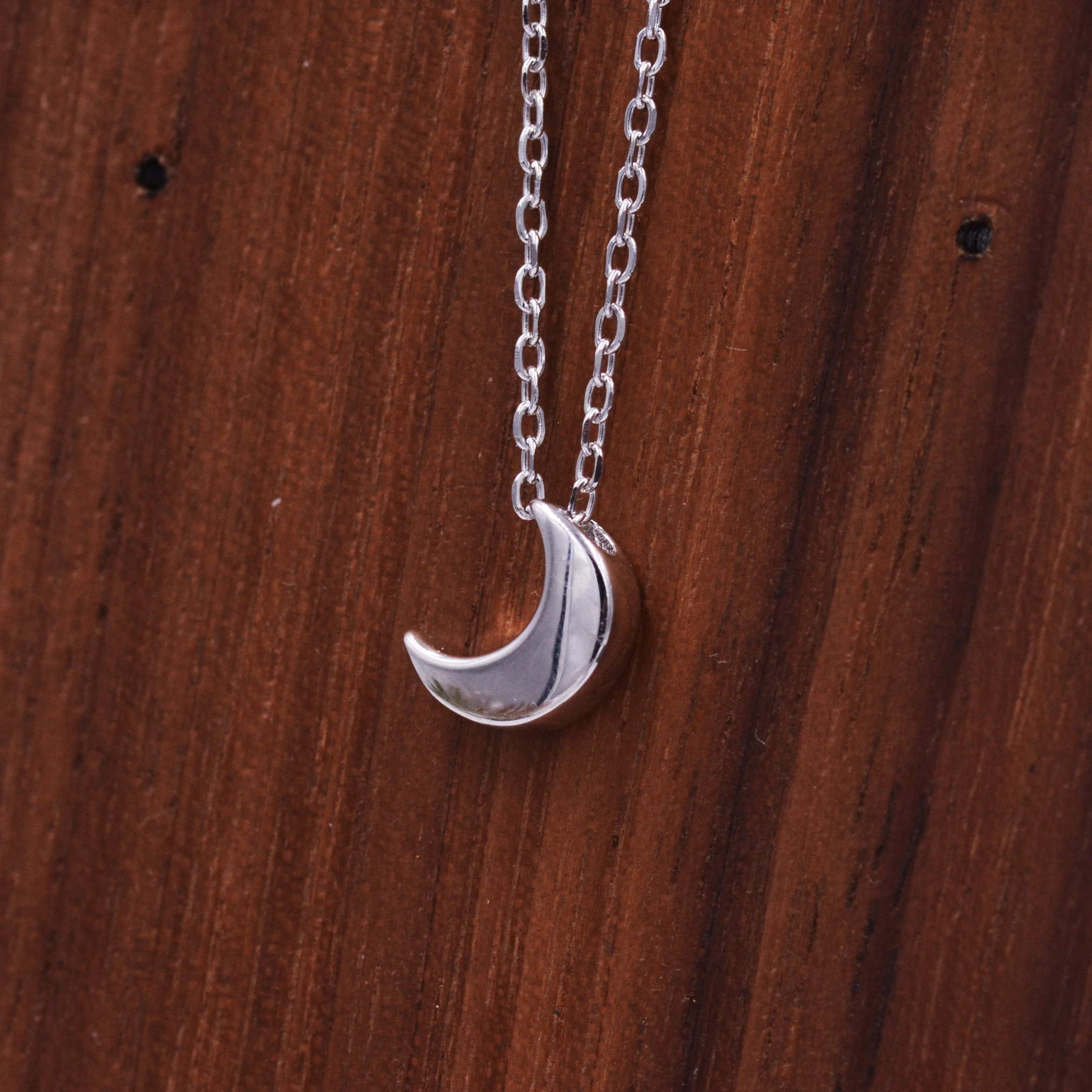 Sterling Silver Tiny Little Crescent Moon Pendant Necklace, Delicate Celestial Jewellery, Minimalist - Image 7