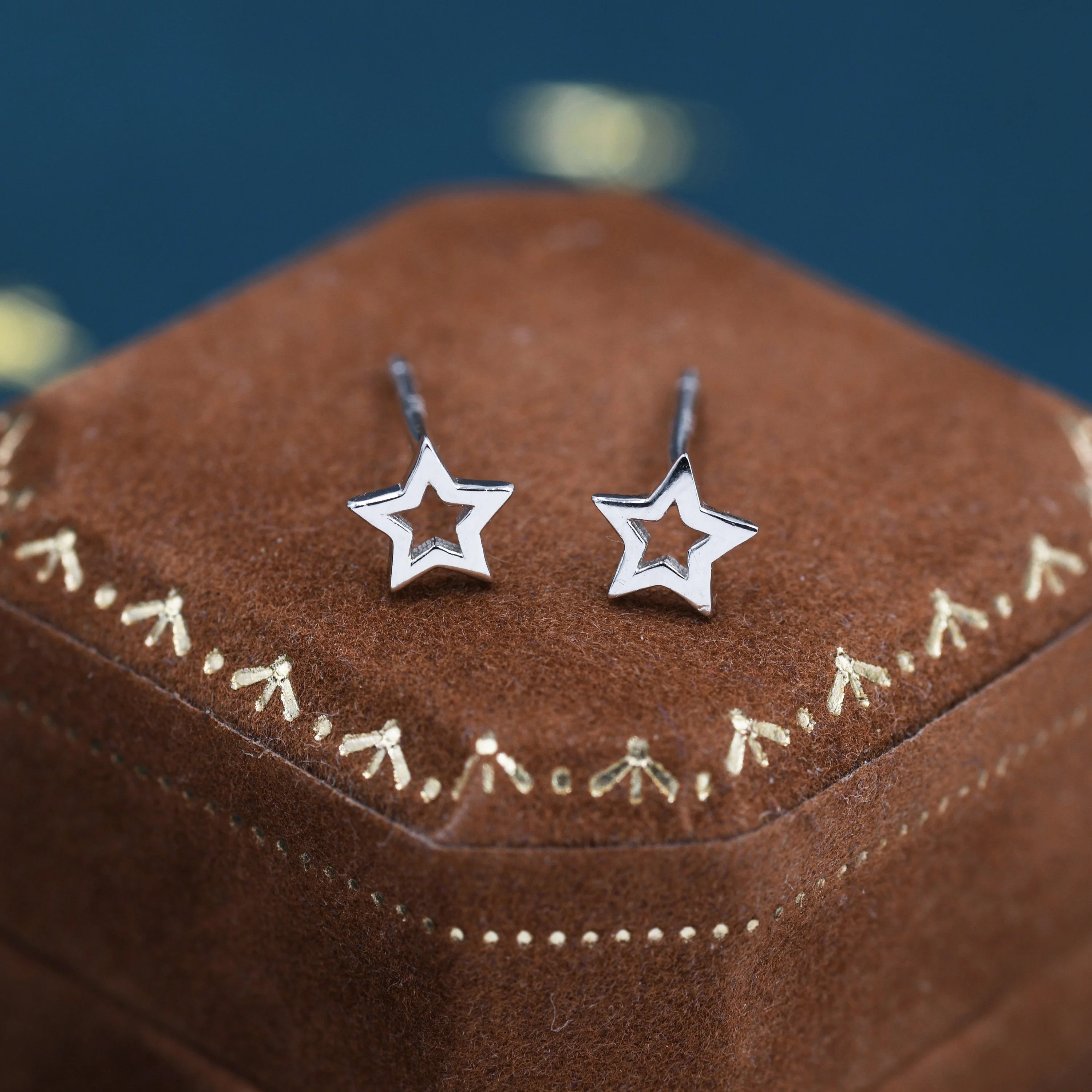 Very Tiny Sterling Silver Tiny Little Open Star Cutout Stud Earrings, Silver, Gold or Rose Gold, Cute and Fun Jewellery - Image 7