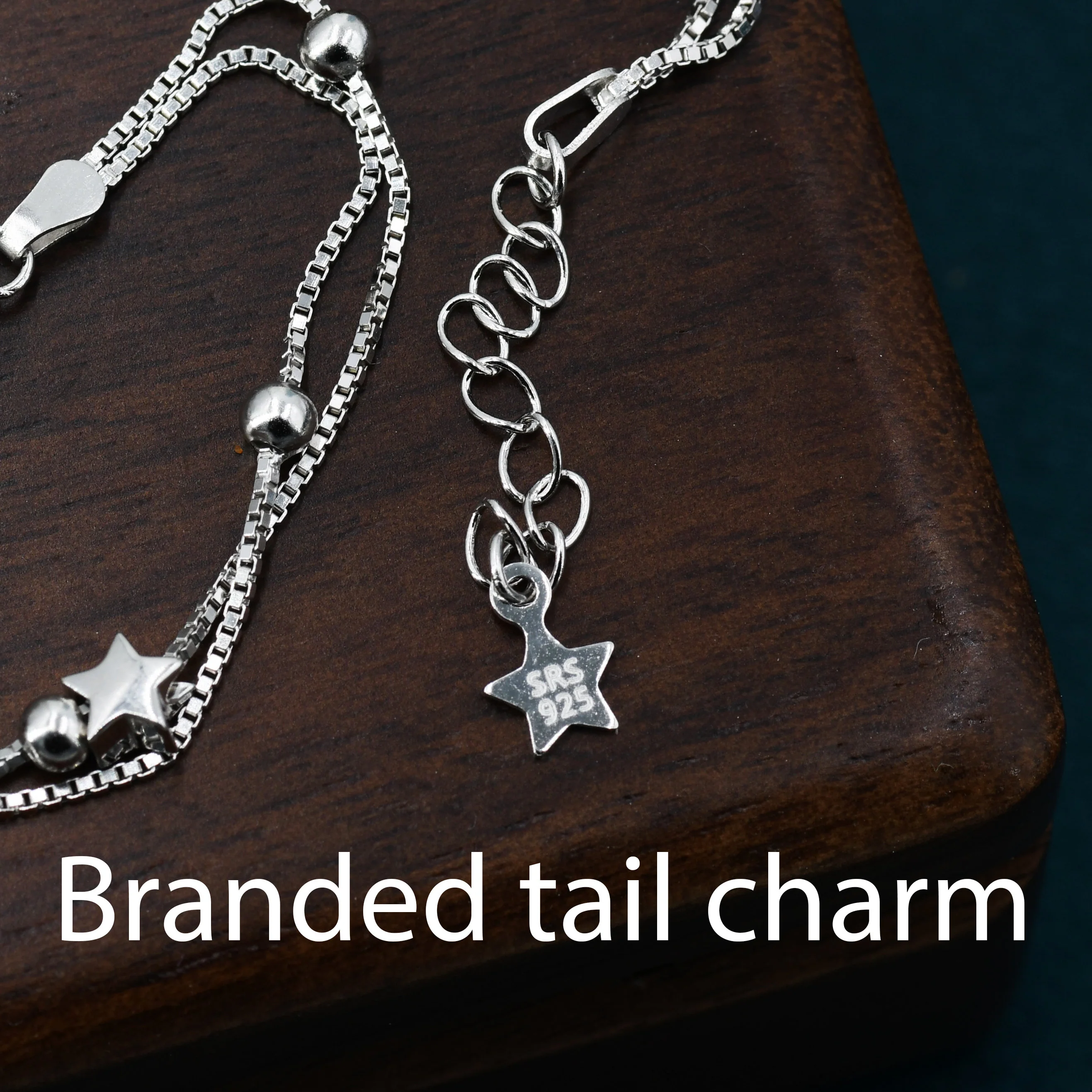 Sterling Silver Tiny Little Twinkle Stars Charm Bracelet, Anklet or Necklace - Adjustable - Sweet, Cute and Whimsical jewellery - Image 9