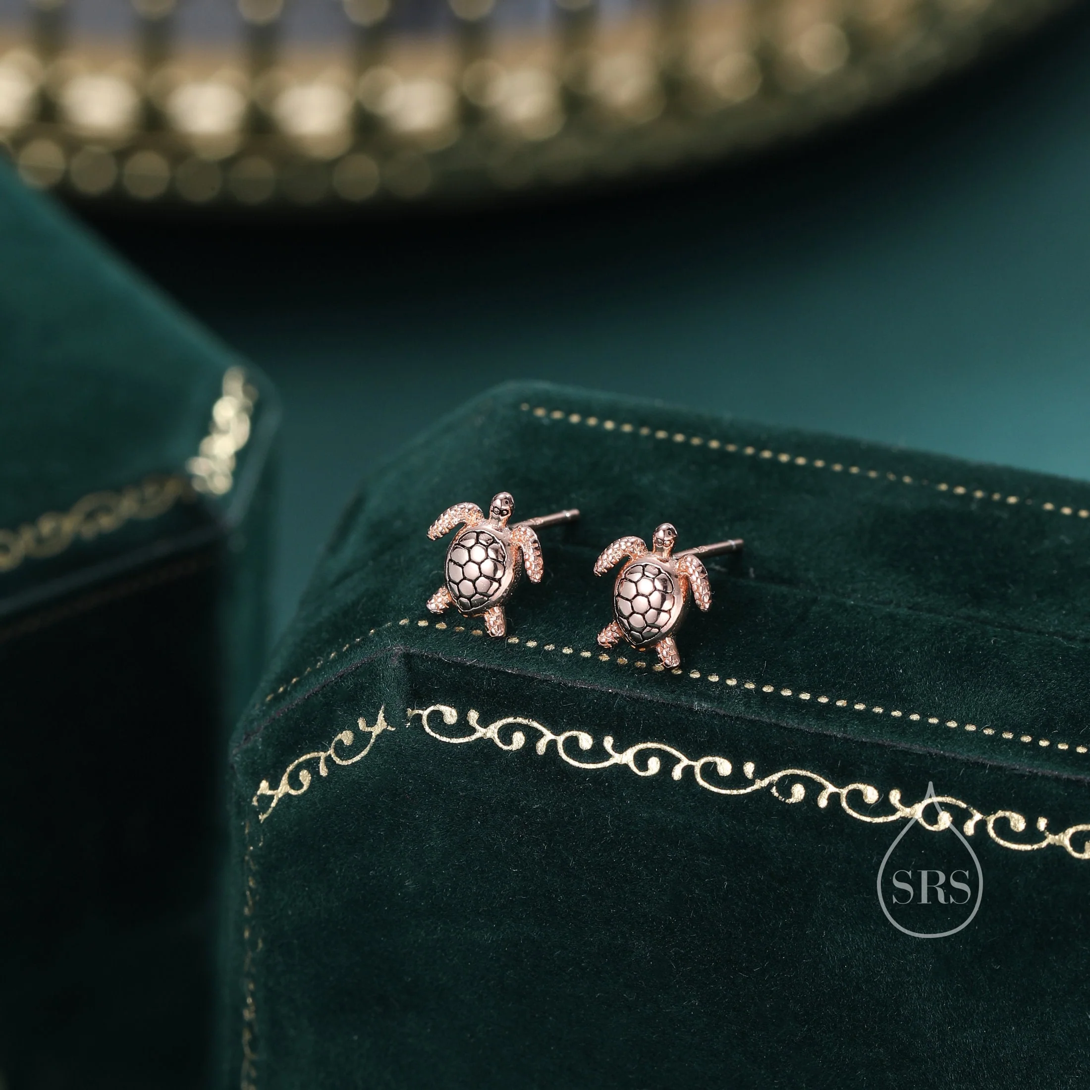 Sterling Silver Turtle Stud Earrings, Sea Turtle Earrings, Cute and Quirky - Image 5