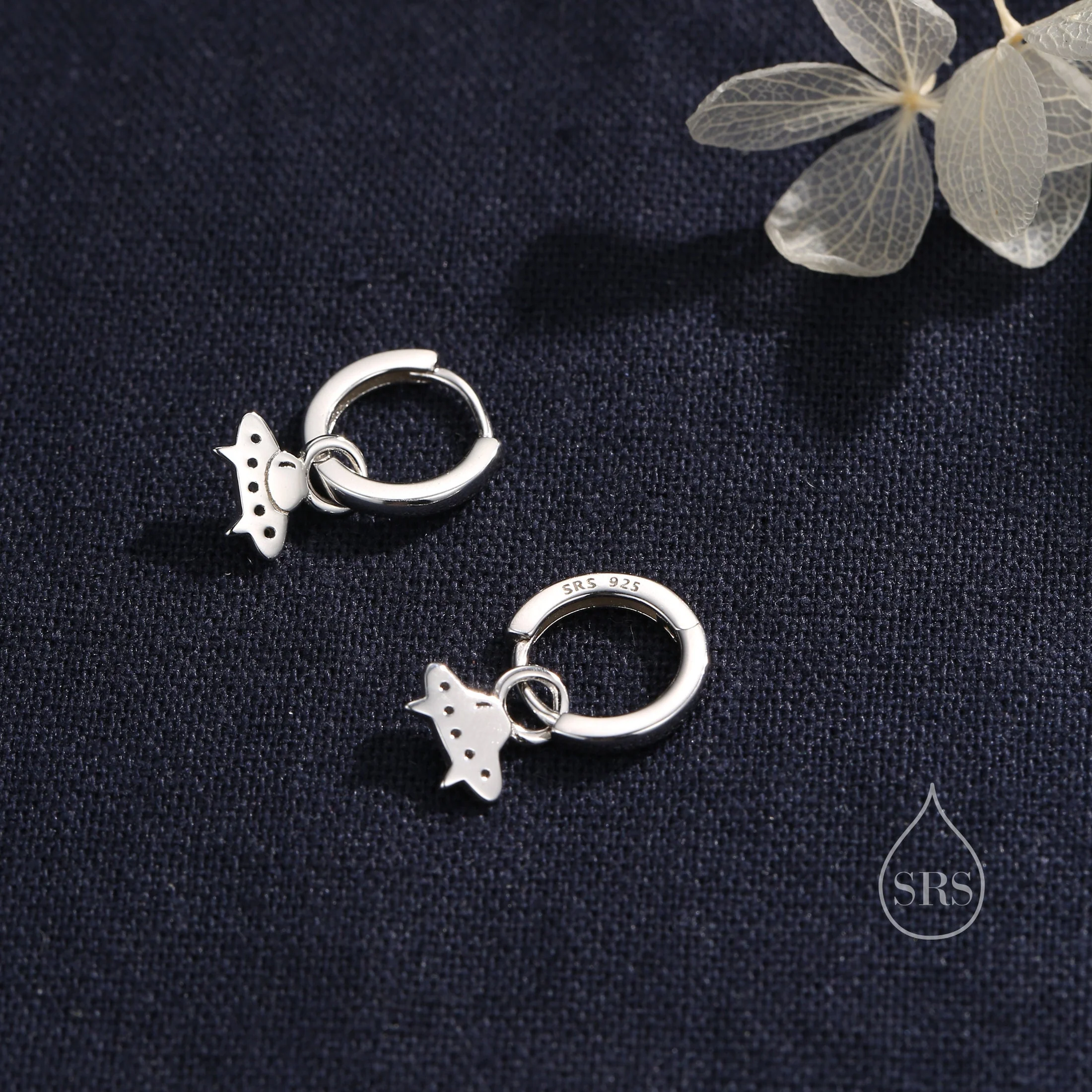Sterling Silver UFO Huggie Hoops, Silver, Gold or Rose Gold, Detachable Cute Alien UFO Hoop Earrings, - Image 5