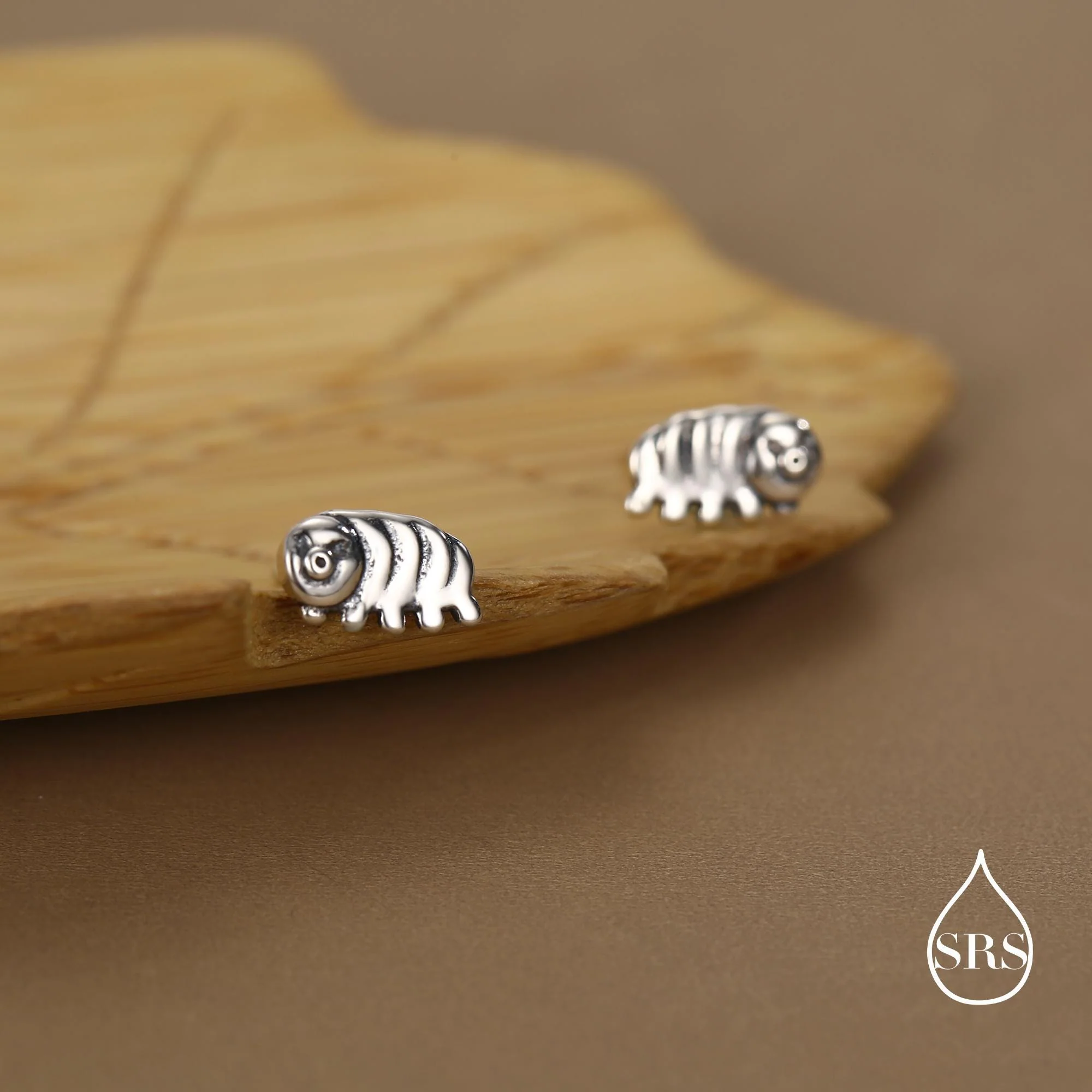 Sterling Silver Water Bear Tardigrade Stud Earrings - Image 4