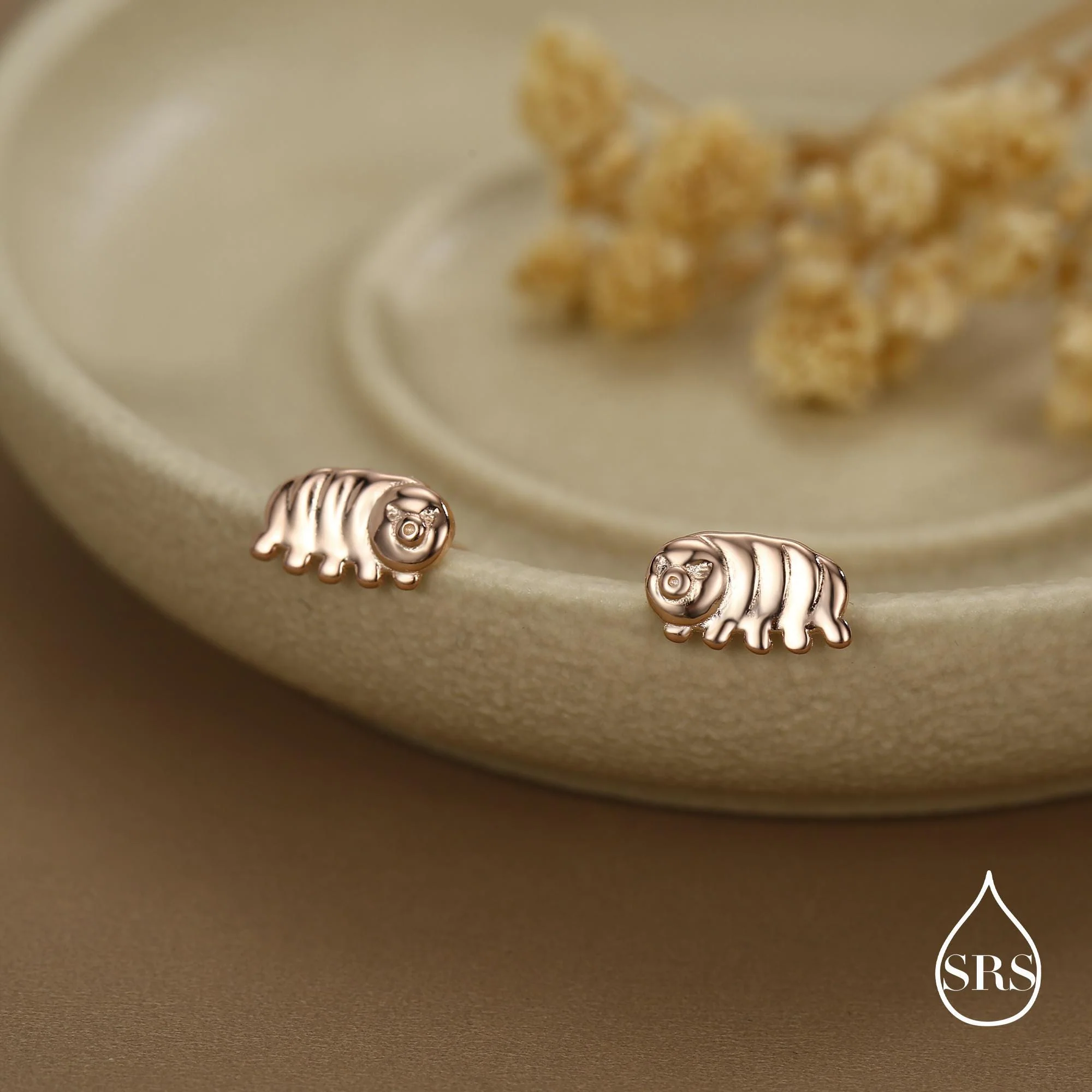 Sterling Silver Water Bear Tardigrade Stud Earrings - Image 7
