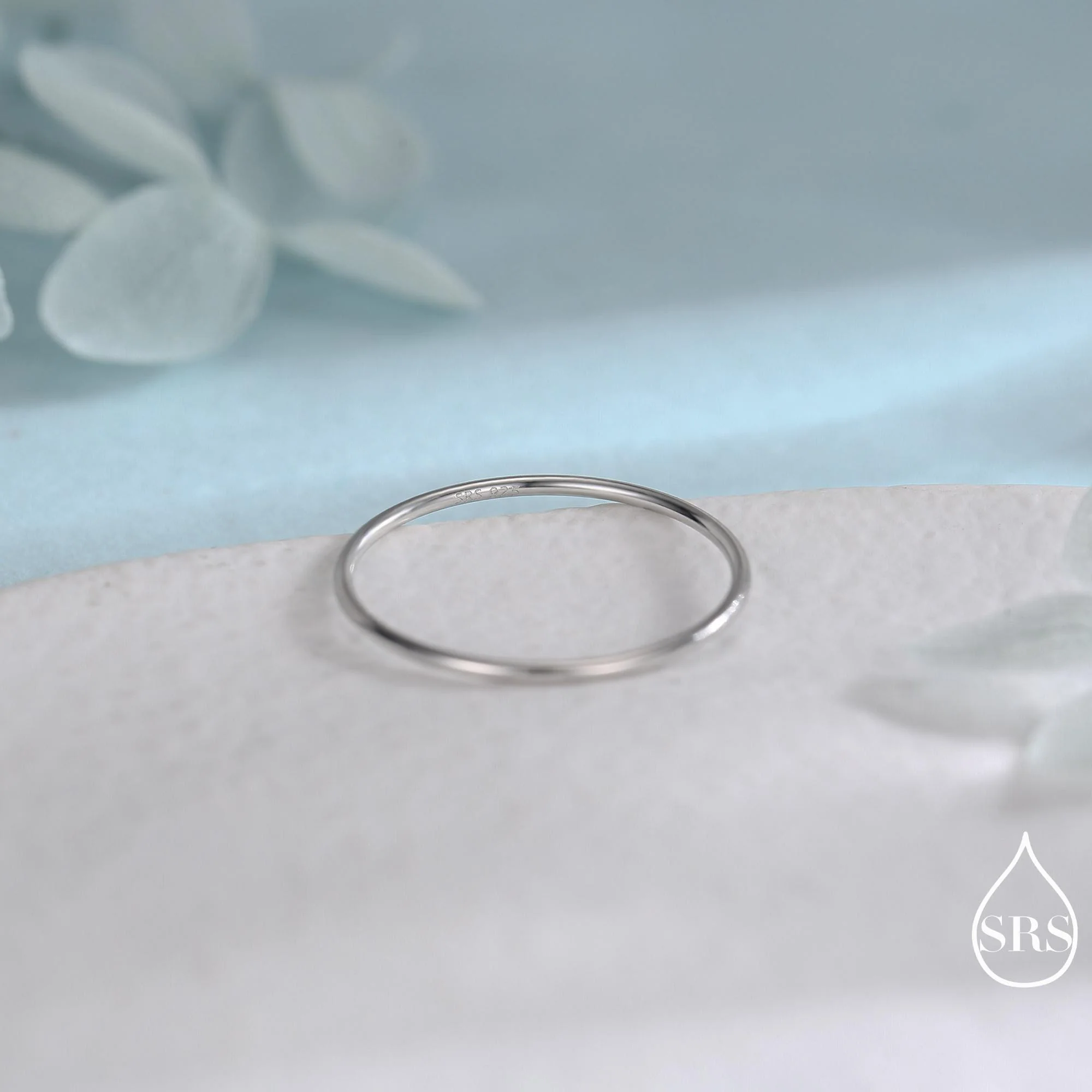 Super Skinny Midi Ring in Sterling Silver, Minimalist Jewellery, Midi Ring, Stacking Ring, Ring Stacker, Stackable Ring US Size 2 - 8 - Image 7