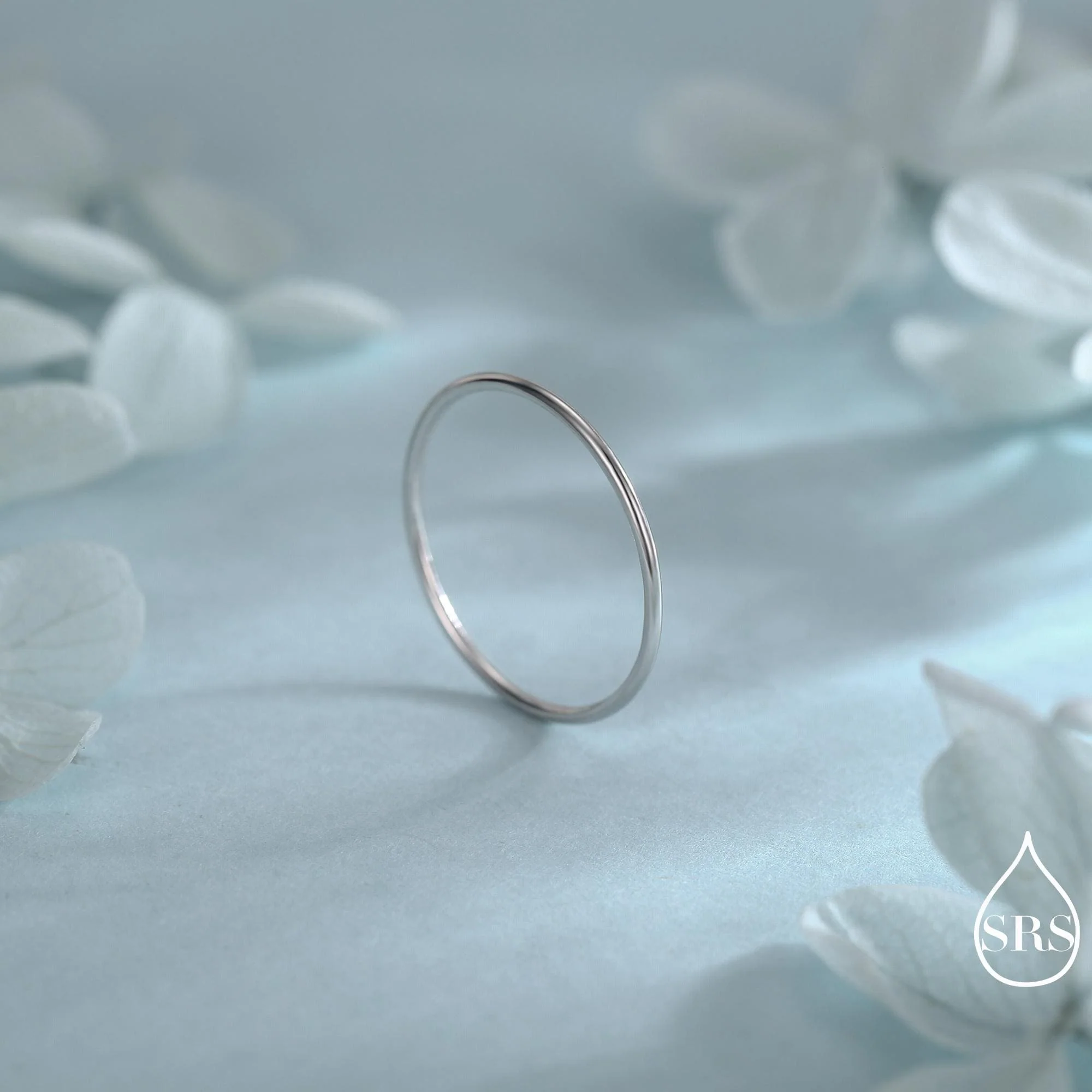 Super Skinny Midi Ring in Sterling Silver, Minimalist Jewellery, Midi Ring, Stacking Ring, Ring Stacker, Stackable Ring US Size 2 - 8 - Image 8
