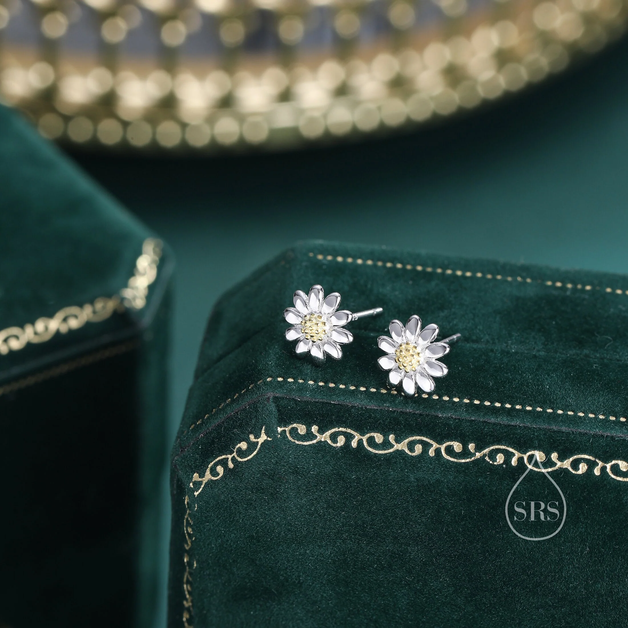 Sweet Daisy Stud Earrings in Sterling Silver, Silver and 18ct Gold, Flower Stud Earrings, Nature Inspired Floral and Plant Earrings - Image 7