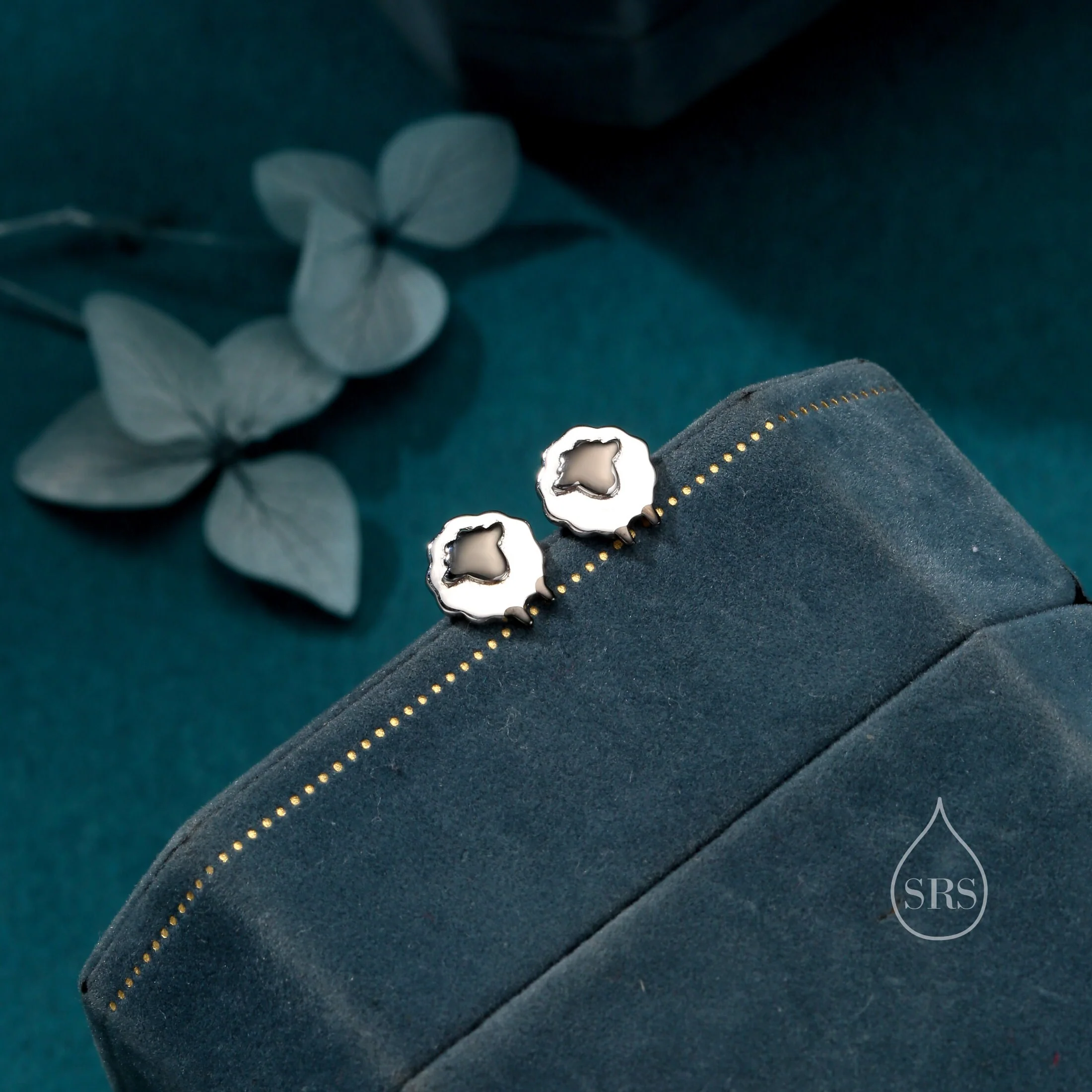 The Valais Blacknose Sheep Stud earrings in Sterling Silver, Minimal Fluffy Black Face Sheep Earrings, Nature Inspired, Pet Lover - Image 5