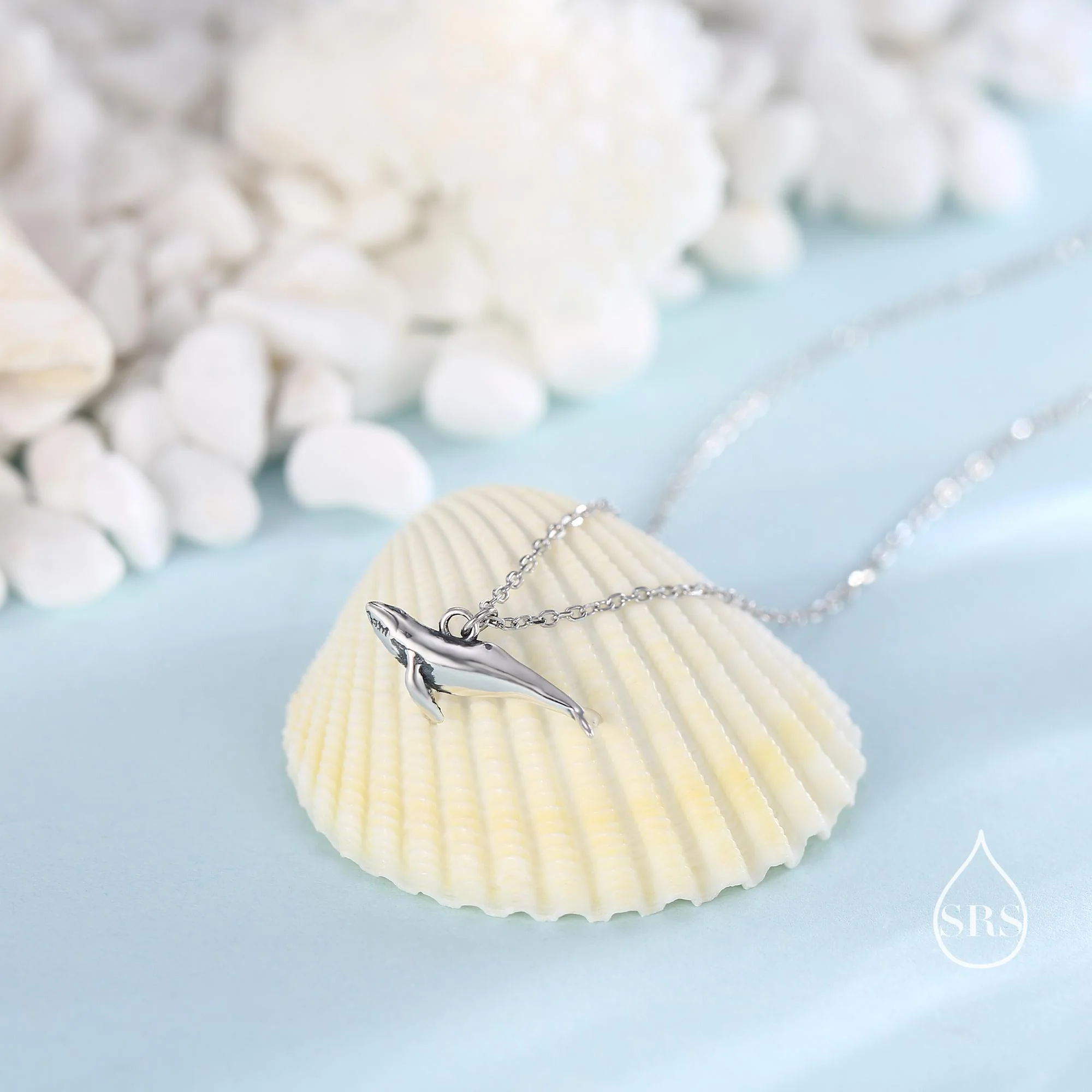 Tiny 3D Whale Pendant Necklace in Sterling Silver, Silver or Gold or Rose Gold Finish, Dainty Whale Fish Necklace, Whale Necklace - Image 5