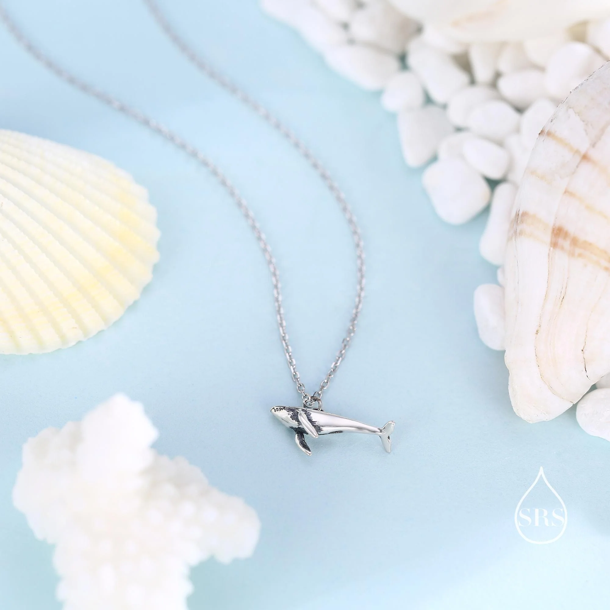 Tiny 3D Whale Pendant Necklace in Sterling Silver, Silver or Gold or Rose Gold Finish, Dainty Whale Fish Necklace, Whale Necklace - Image 7