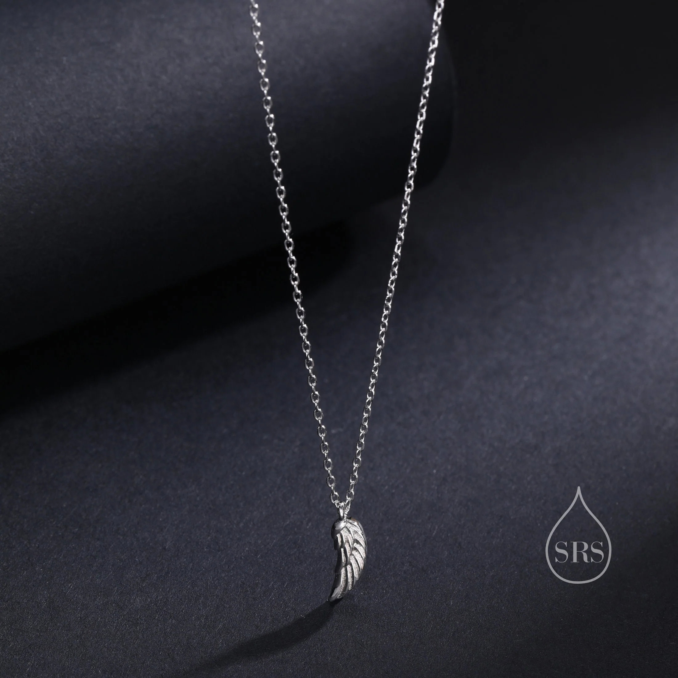 Tiny and Delicate Angel Wing Pendant Necklace in Sterling Silver, Bird Necklace, Silver or Gold or Rose Gold - Cute Quirky and Fun Jewellery - Image 2