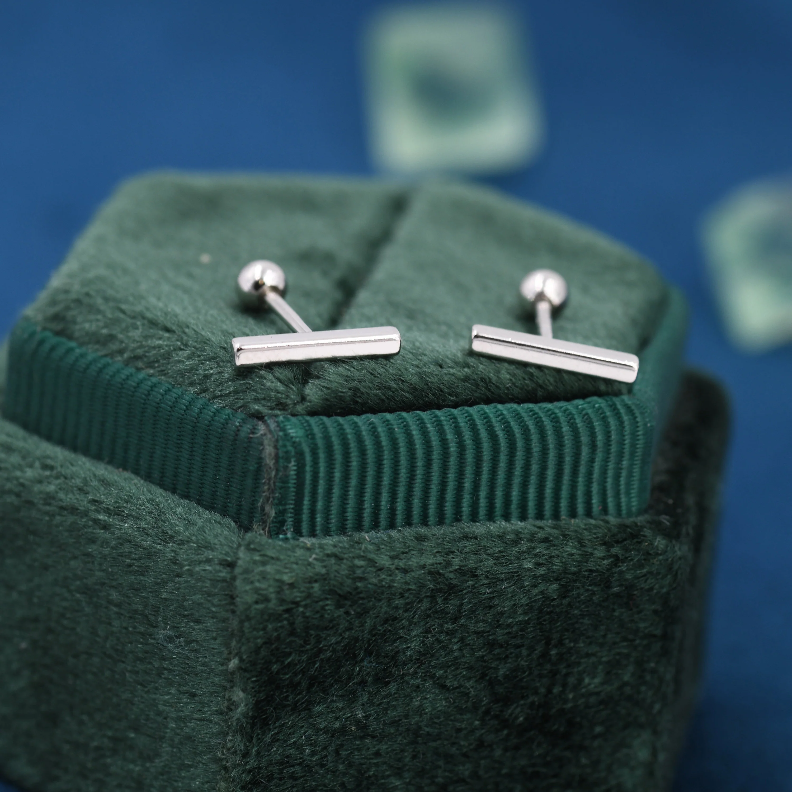 Tiny Bar Screw Back Earrings in Sterling Silver, Silver, Gold or Rose Gold, Piercing Jewellery, Helix Earrings, Cartilage Earrings - Image 3