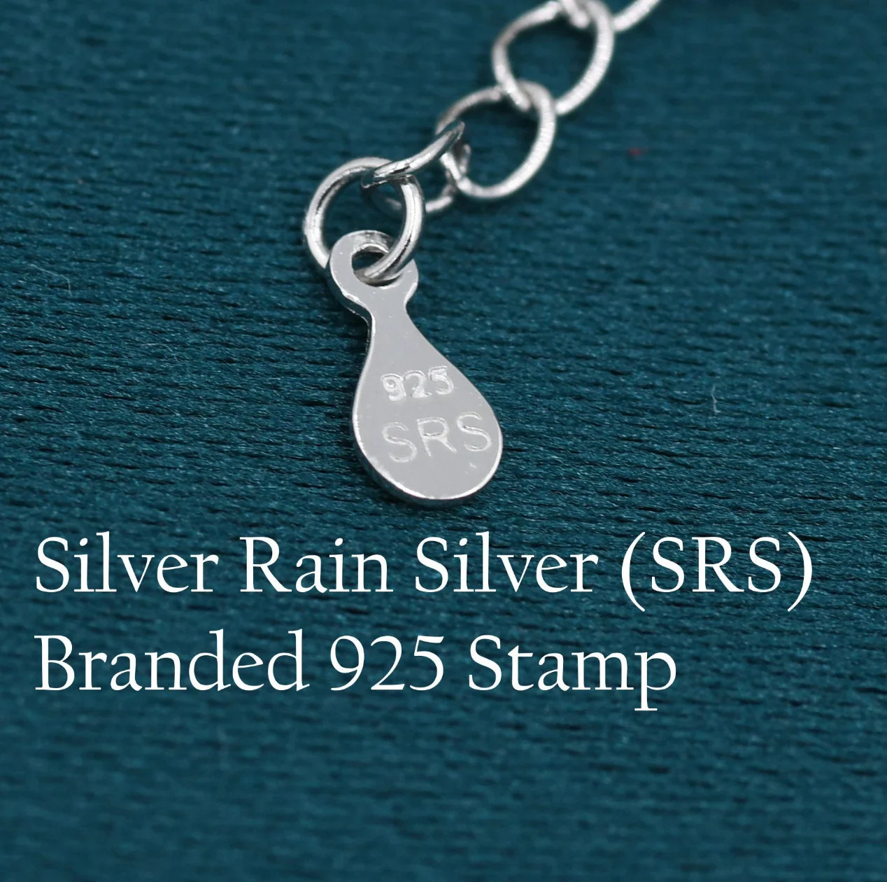 Tiny CZ Droplet Pendant Necklace in Sterling Silver, Silver or Gold, Minimalist Pear Cut CZ Necklace Available in Black, Green, or Blue - Image 9