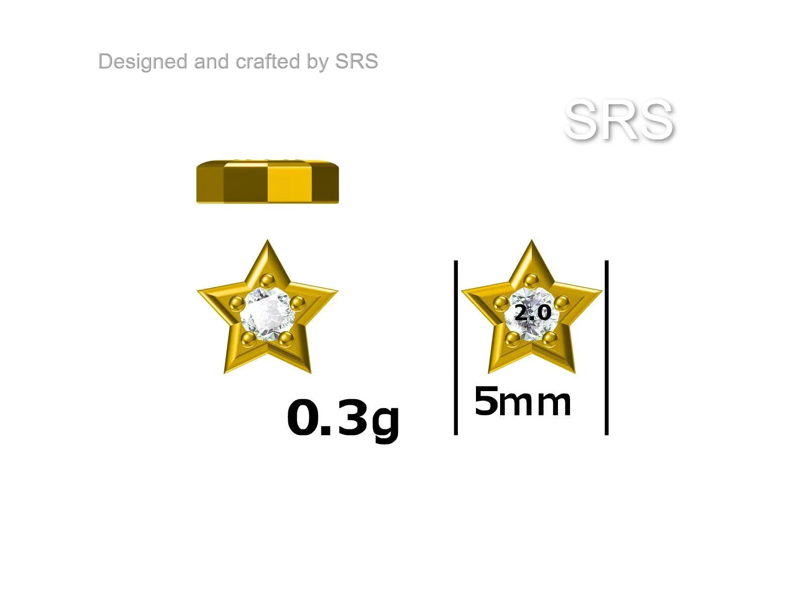 Tiny CZ Star Stud Earrings in Sterling Silver, Silver or Gold,  Crystal Star Earrings, Stacking Earrings - Image 11