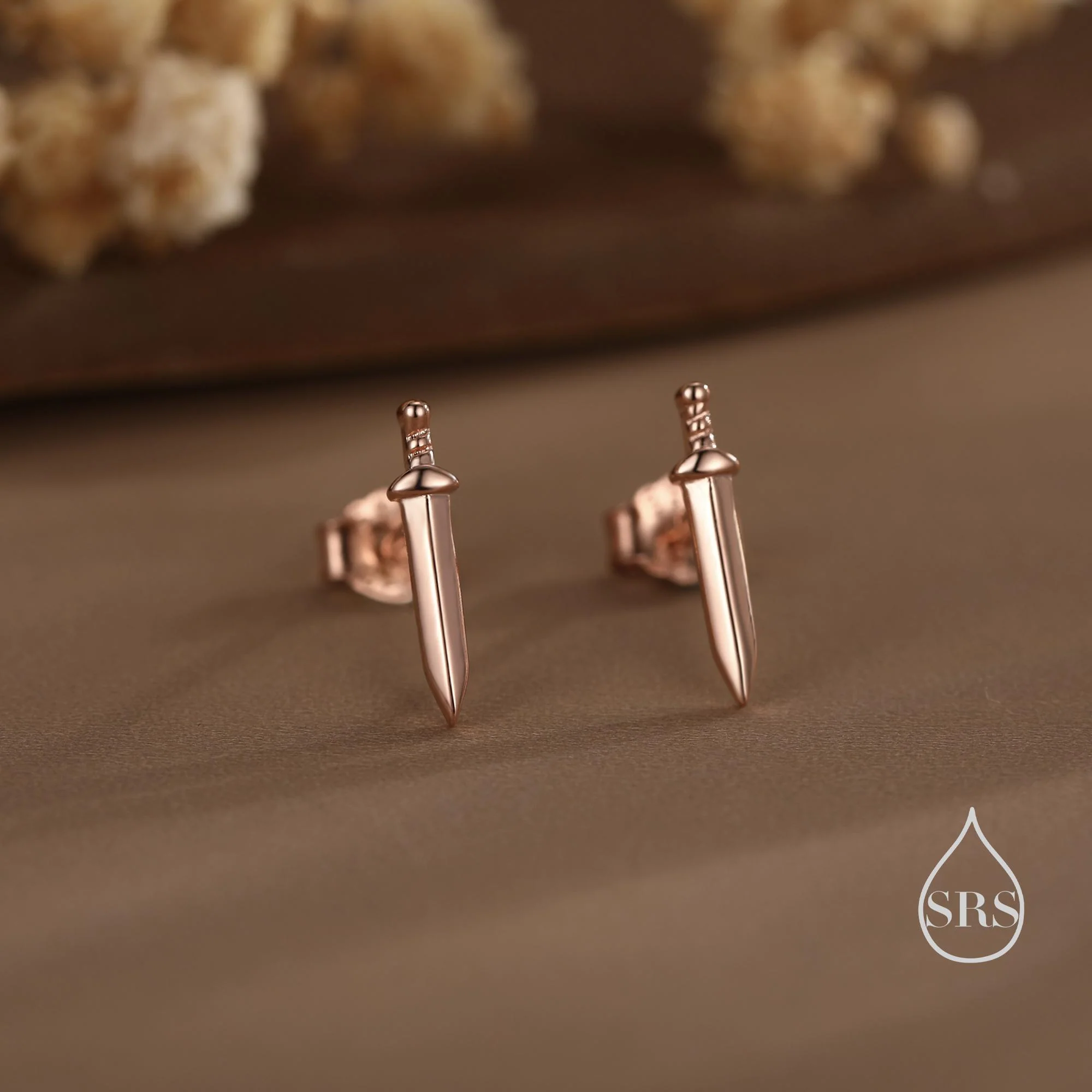 Tiny Dagger Sword Stud Earrings in Sterling Silver - Gold, Silver, or Rose Gold - Stacking Earrings - Ear Stacks - Image 6