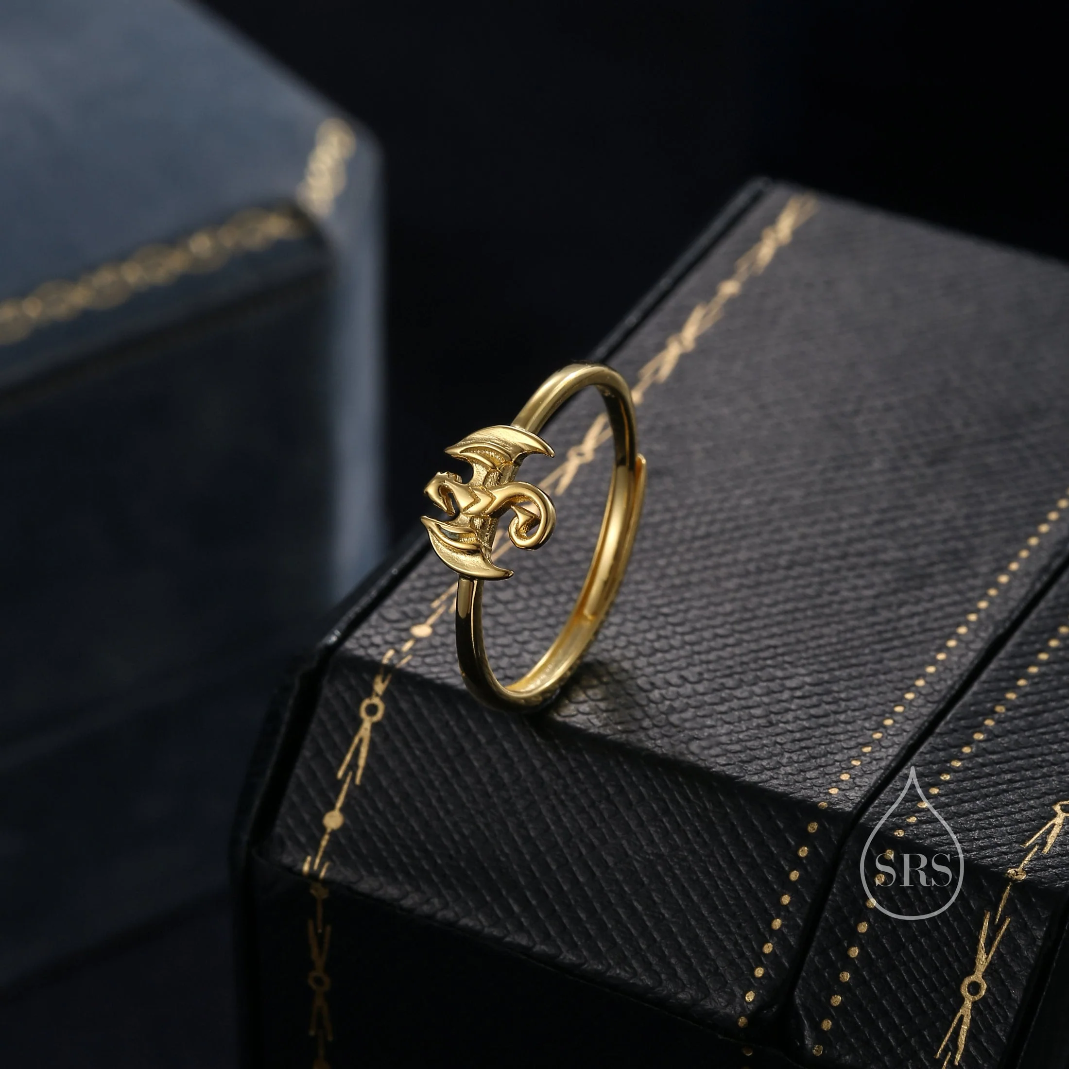 Tiny Dragon Ring in Sterling Silver, Adjustable Size, Silver or Gold, Dragon Ring, Sterling silver dragon ring. - Image 3