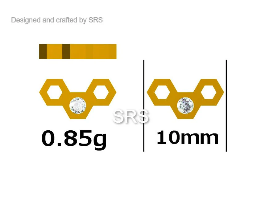 Tiny Honeycomb Stud Earrings in Sterling Silver, Silver or Gold, Nature Inspired - Image 9