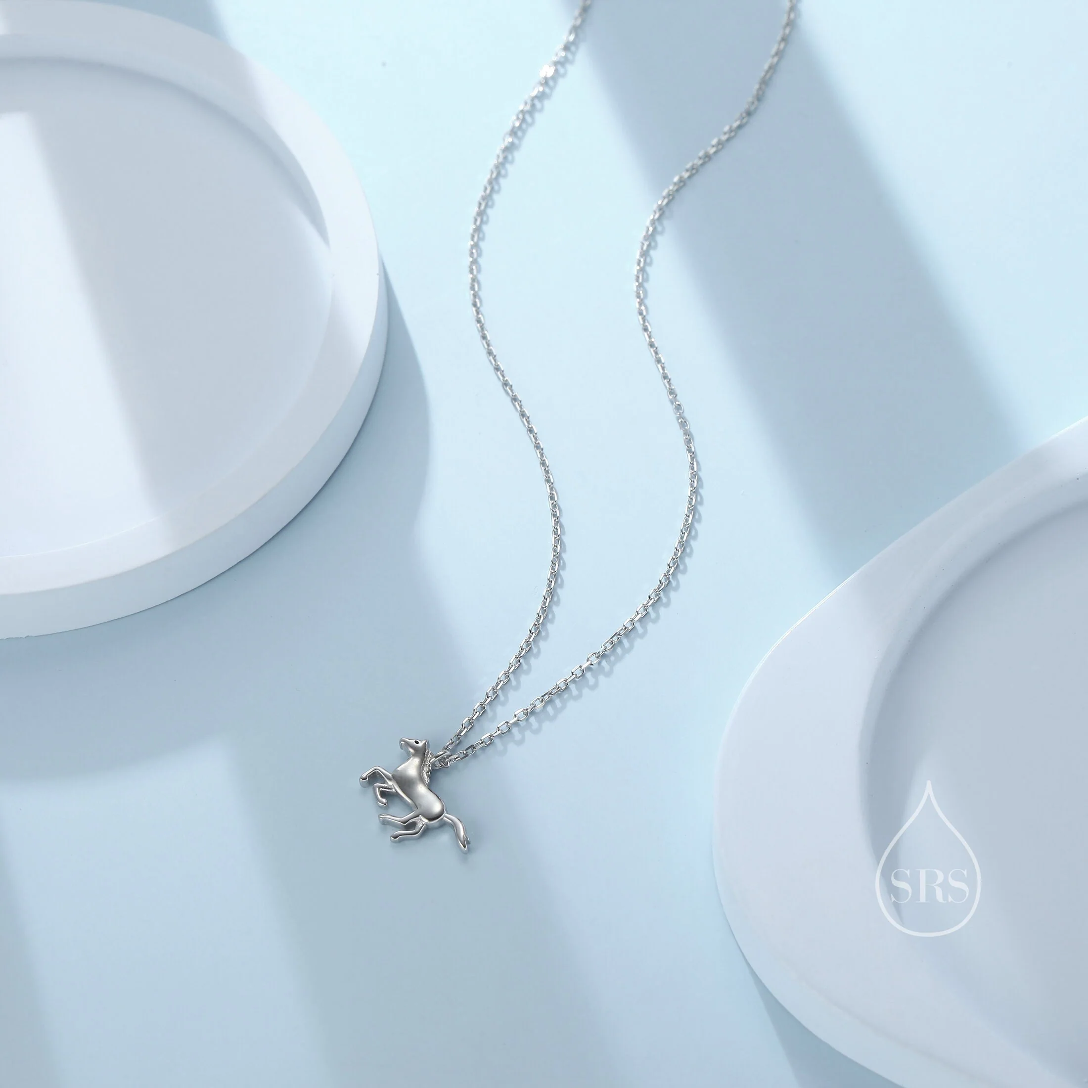 Tiny Horse Necklace in Sterling Silver, Adjustable 16'' - 18''; - Cute Quirky and Fun Jewellery, Horse Pendant Necklace - Image 5