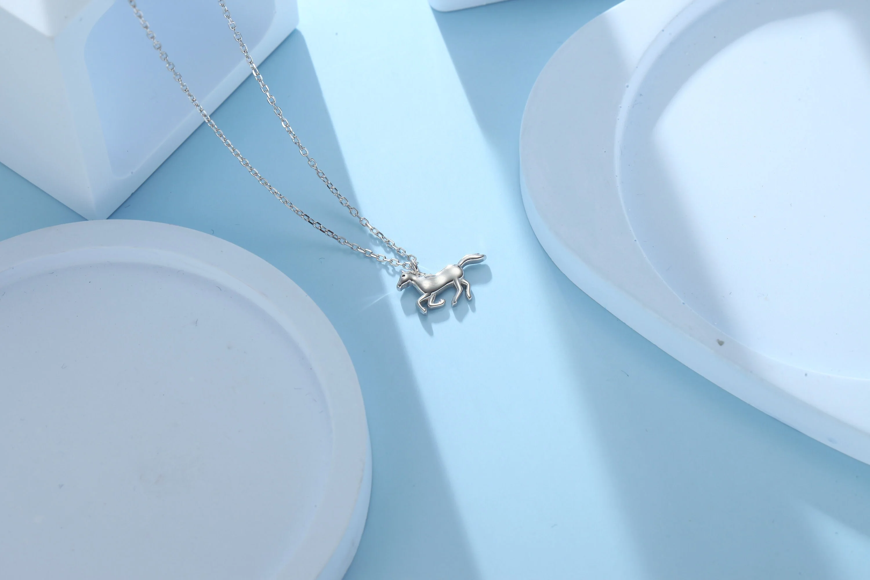Tiny Horse Necklace in Sterling Silver, Adjustable 16'' - 18''; - Cute Quirky and Fun Jewellery, Horse Pendant Necklace - Image 6