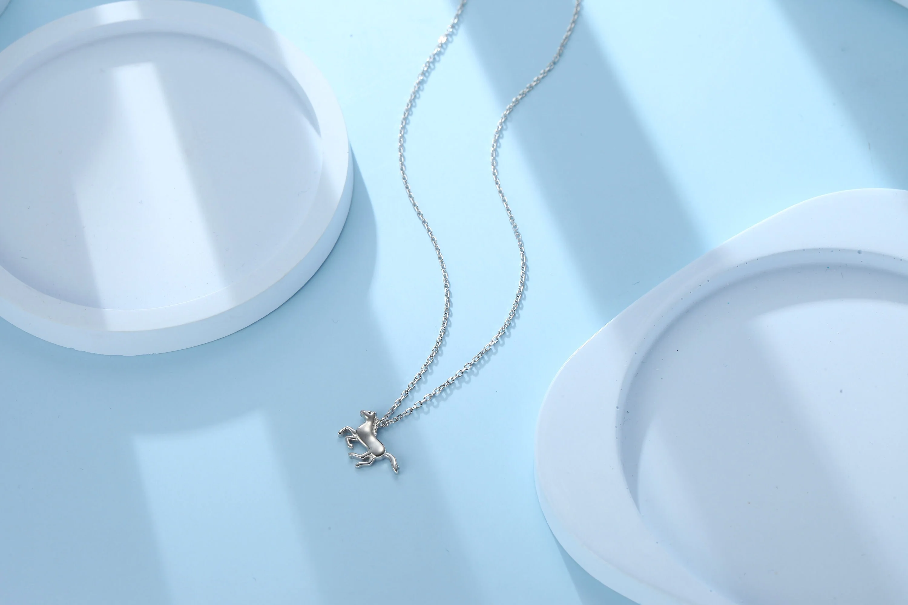 Tiny Horse Necklace in Sterling Silver, Adjustable 16'' - 18''; - Cute Quirky and Fun Jewellery, Horse Pendant Necklace - Image 7