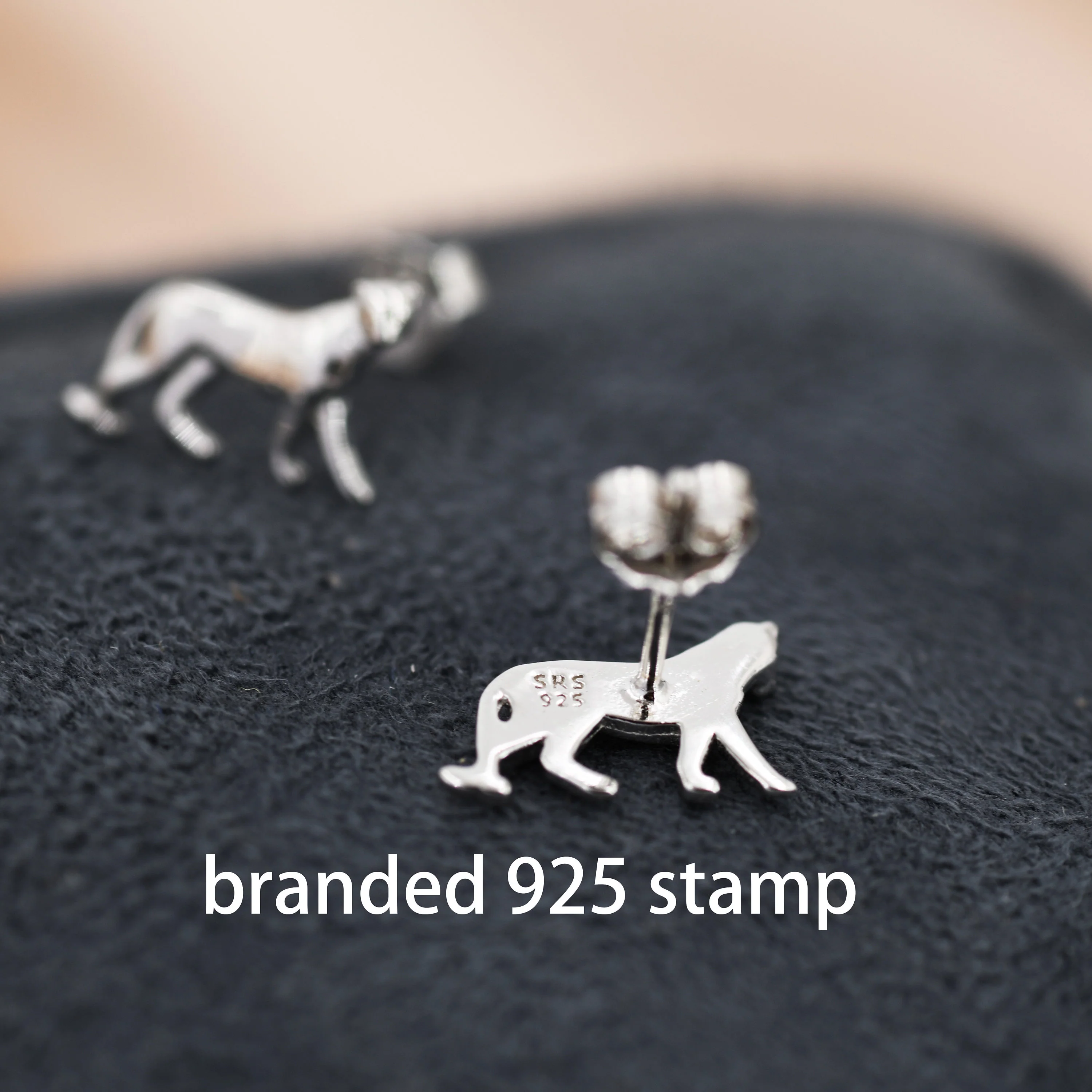 Tiny Leopard Stud Earrings in Sterling Silver, Silver or Gold, Jaguar Stacking Earrings, Nature Inspired Animal Earrings - Image 4