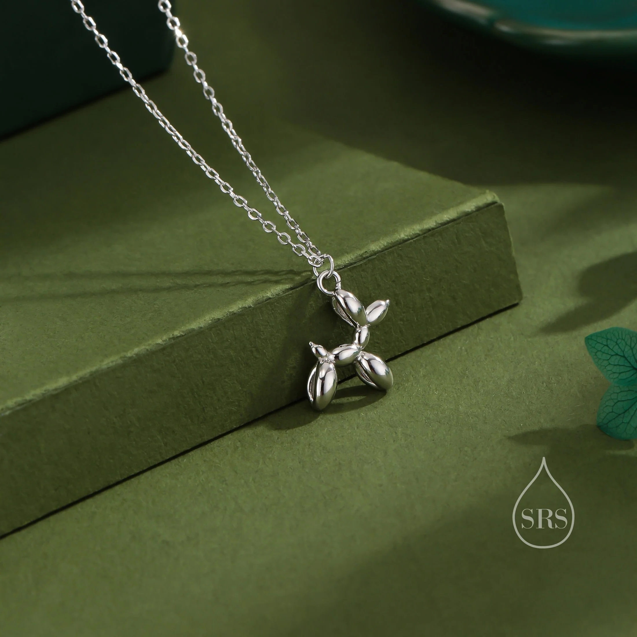 Tiny Little Balloon Dog Pendant Necklace in Sterling Silver, Silver or Gold, Fun and Playful Jewellery - Image 2