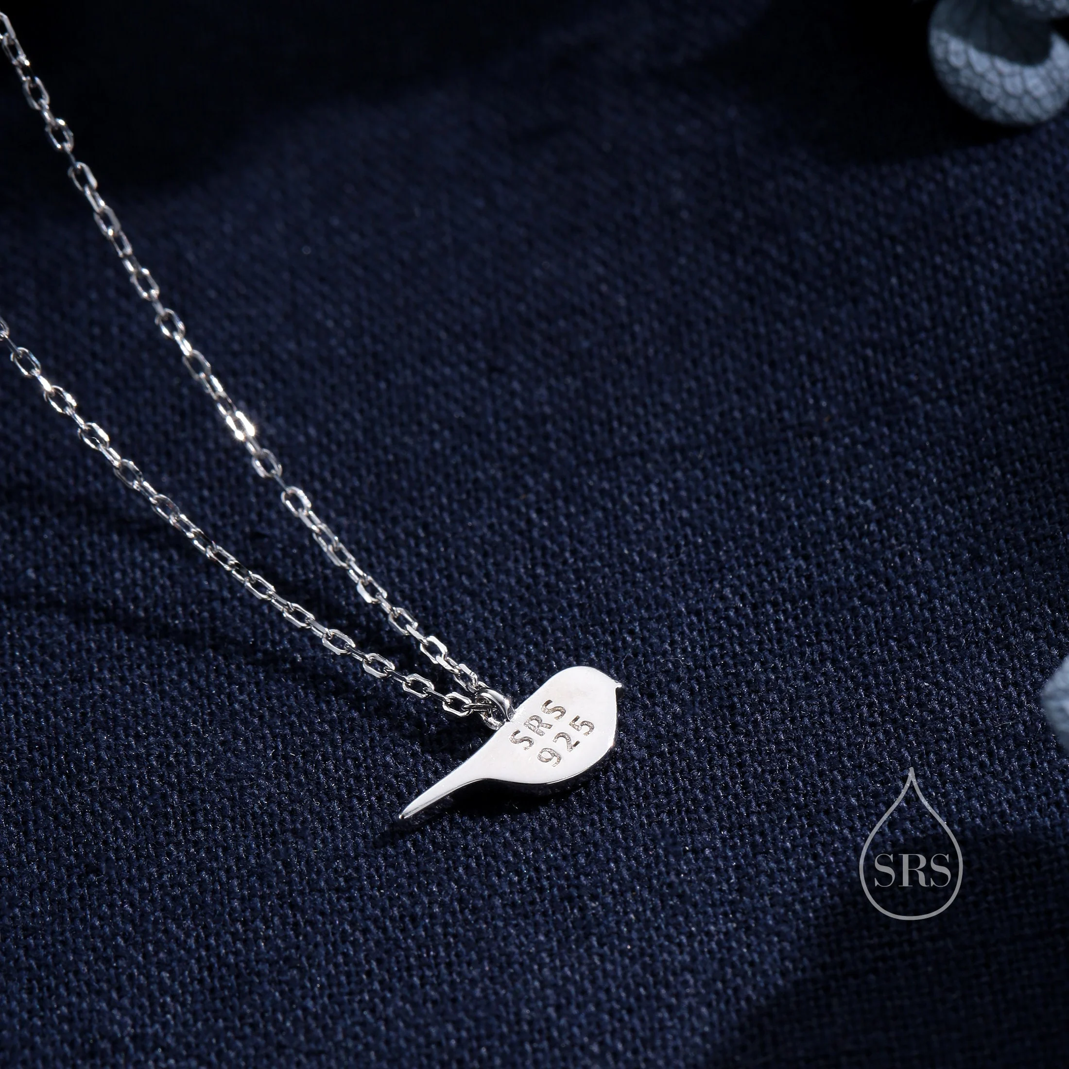 Tiny Little Blue Tit Bird Pendant Necklace in Sterling Silver, Silver Blue Tit Bird Necklace, Silver Bird Necklace, Enamel Bird Necklace - Image 5